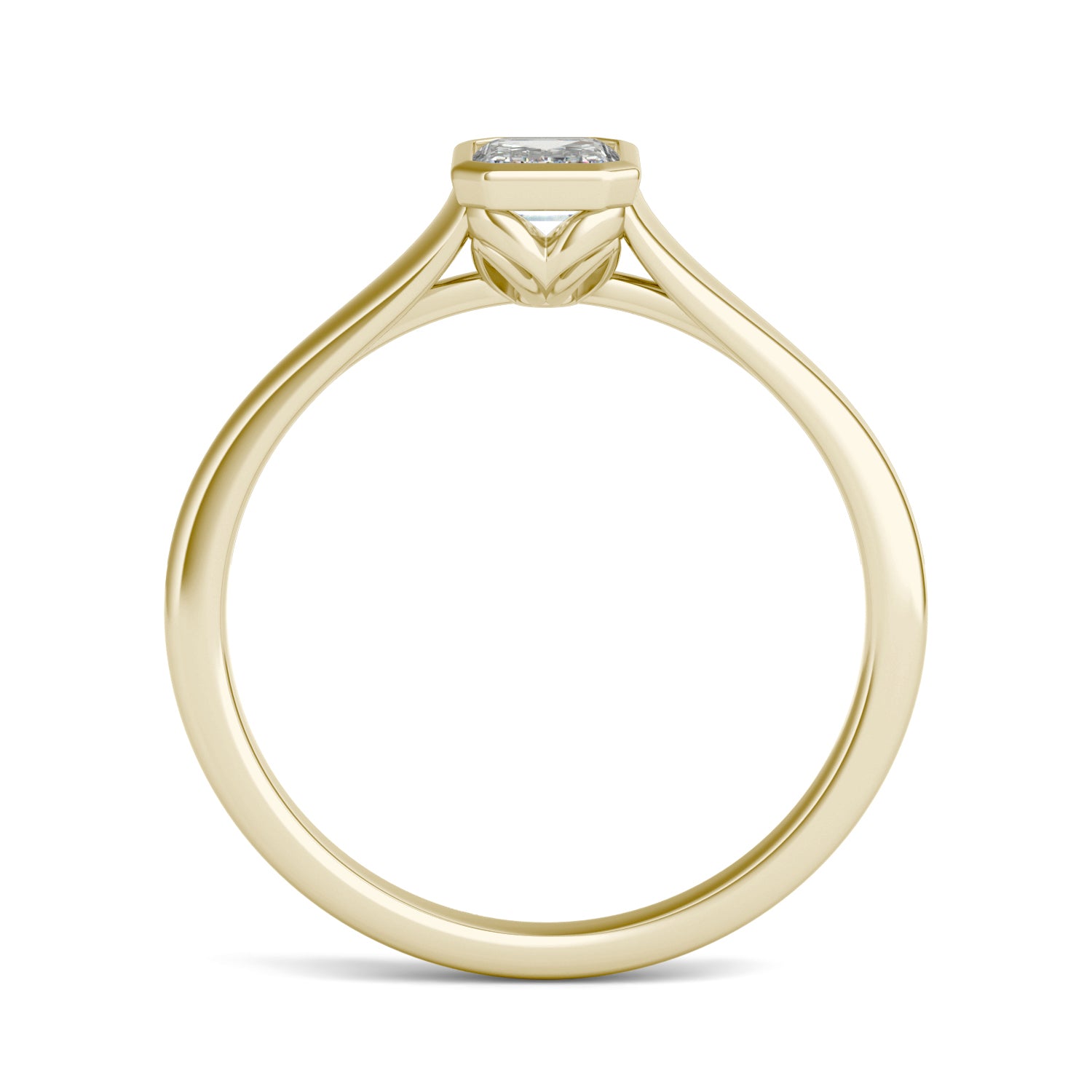 1/2 CTW Emerald Caydia® Lab Grown Diamond Signature Tapered Bezel Solitaire Engagement Ring