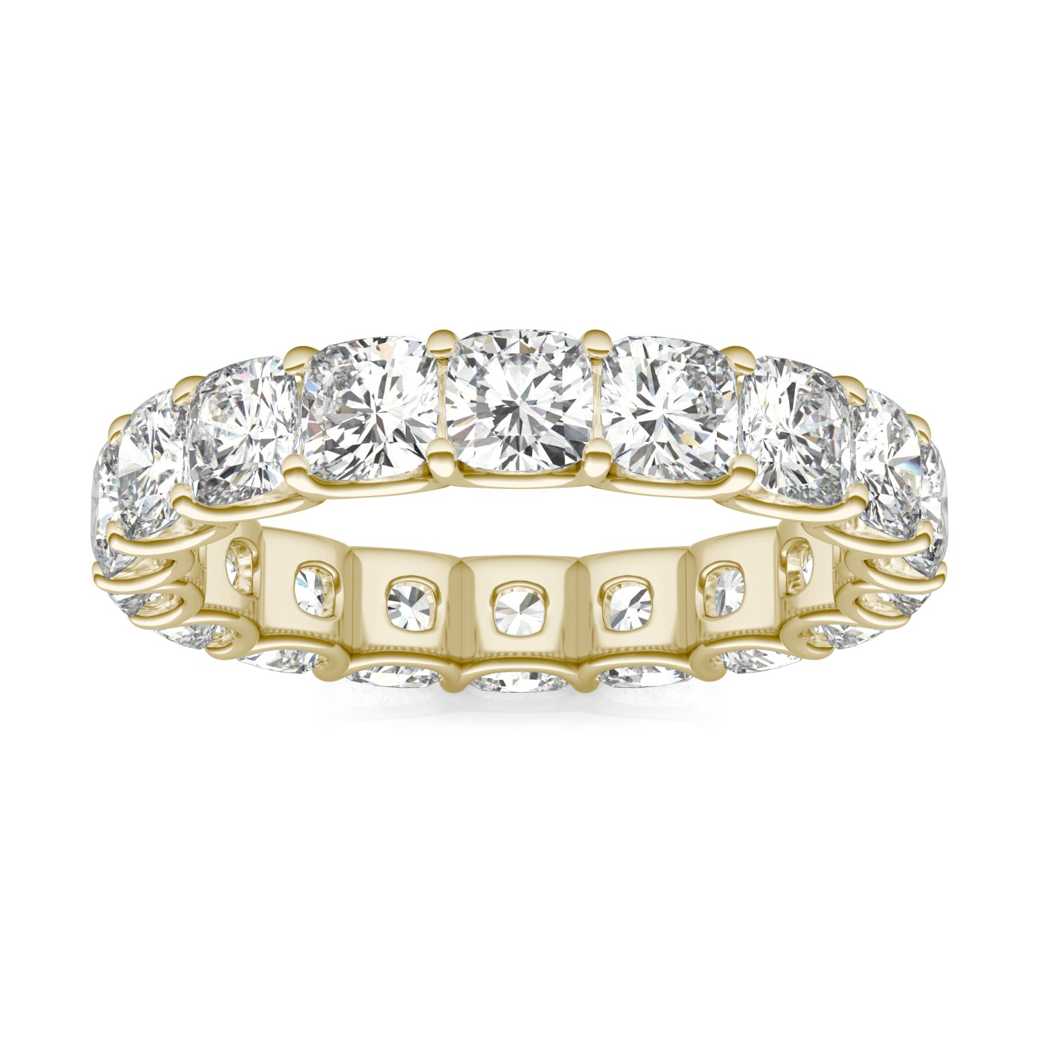 4.18 CTW DEW Cushion Forever One™ Moissanite Trellis Eternity Band Ring