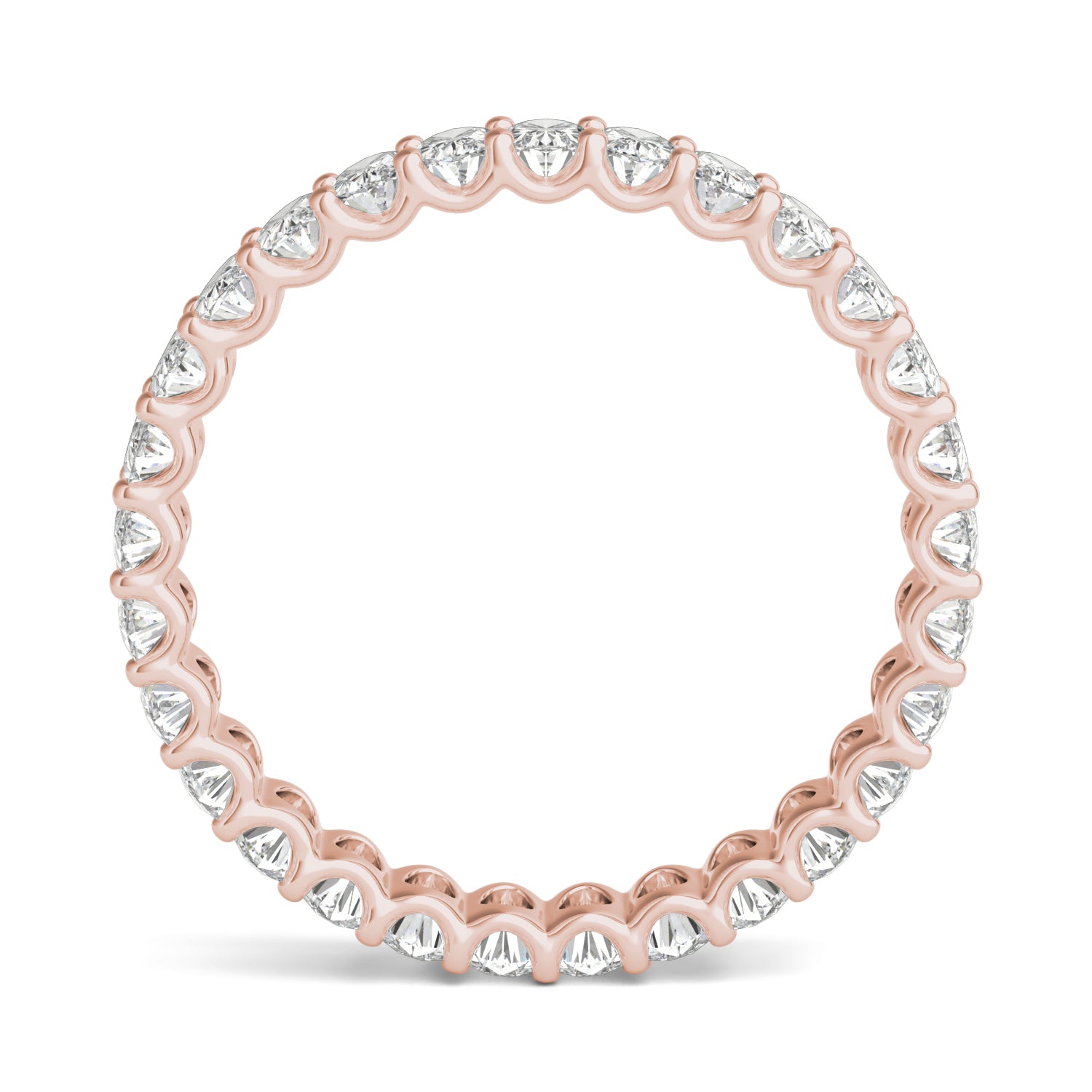 2.90 CTW DEW Oval Forever One™ Moissanite Trellis Eternity Band Ring