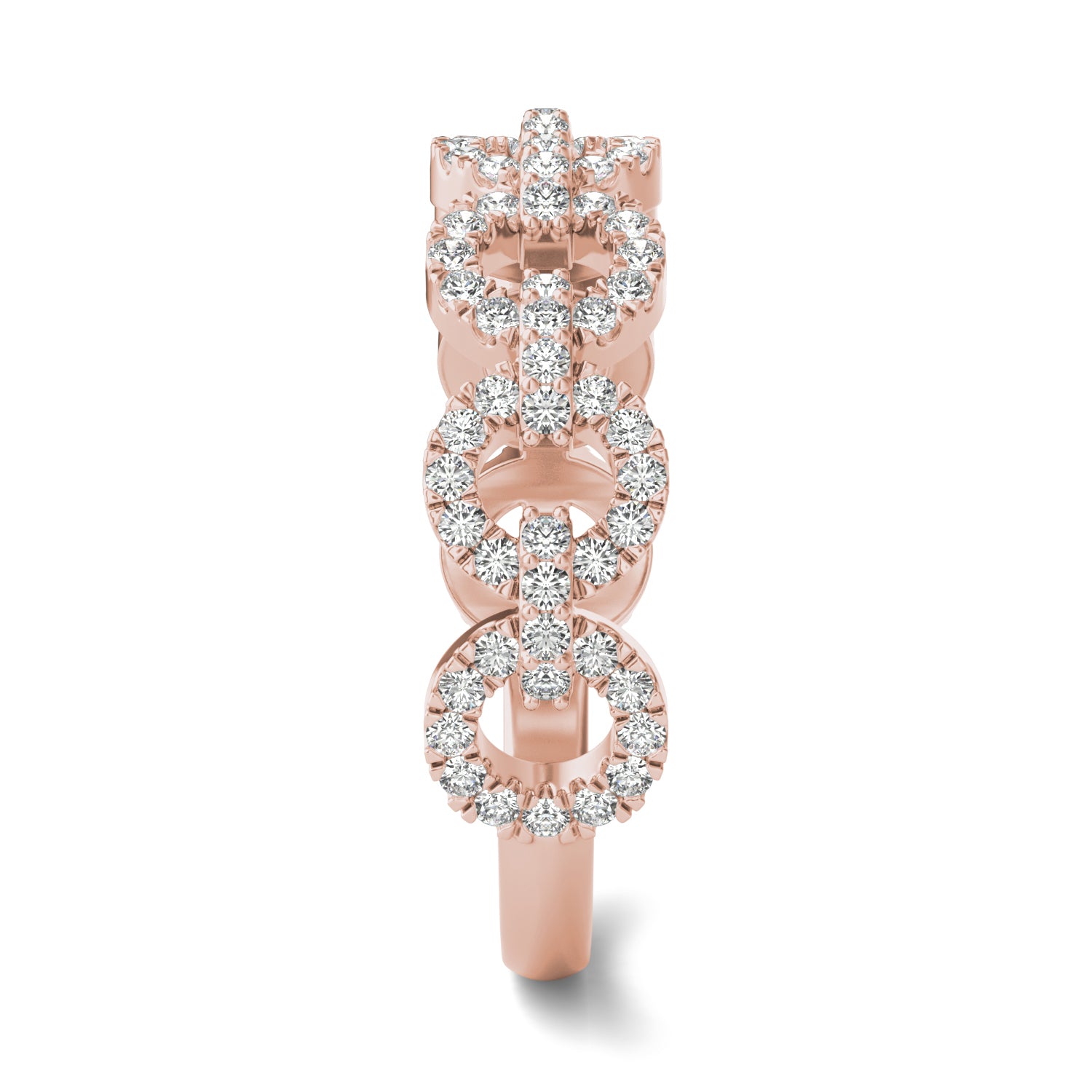 1/2 CTW Round Caydia® Lab Grown Diamond Circle Chain Link Ring
