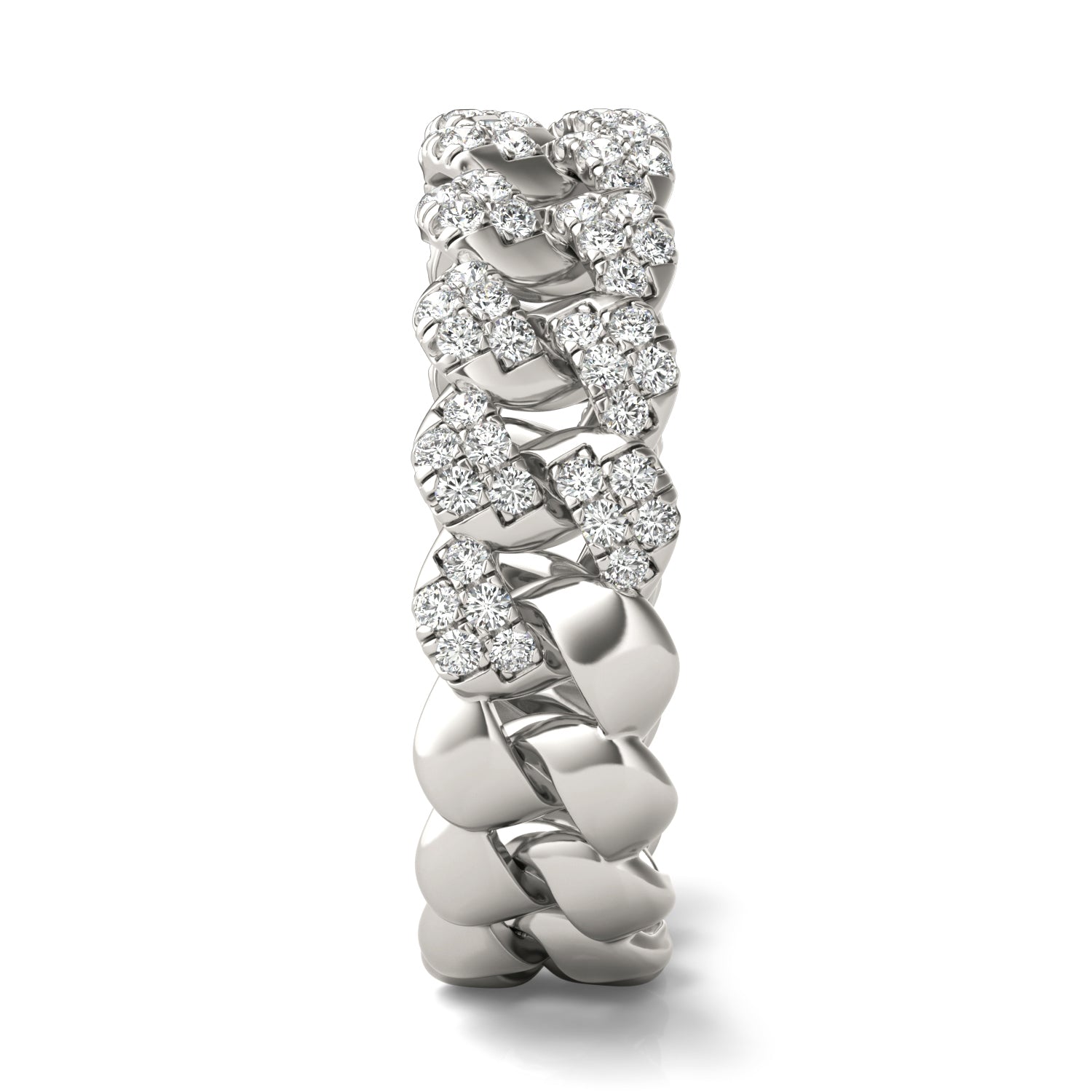 2/5 CTW Round Caydia® Lab Grown Diamond Pave Chain Link Ring