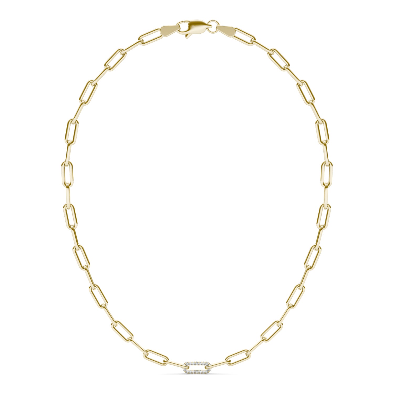 1/4 CTW Round Caydia® Lab Grown Diamond 18in Pavé Chain Link Necklace