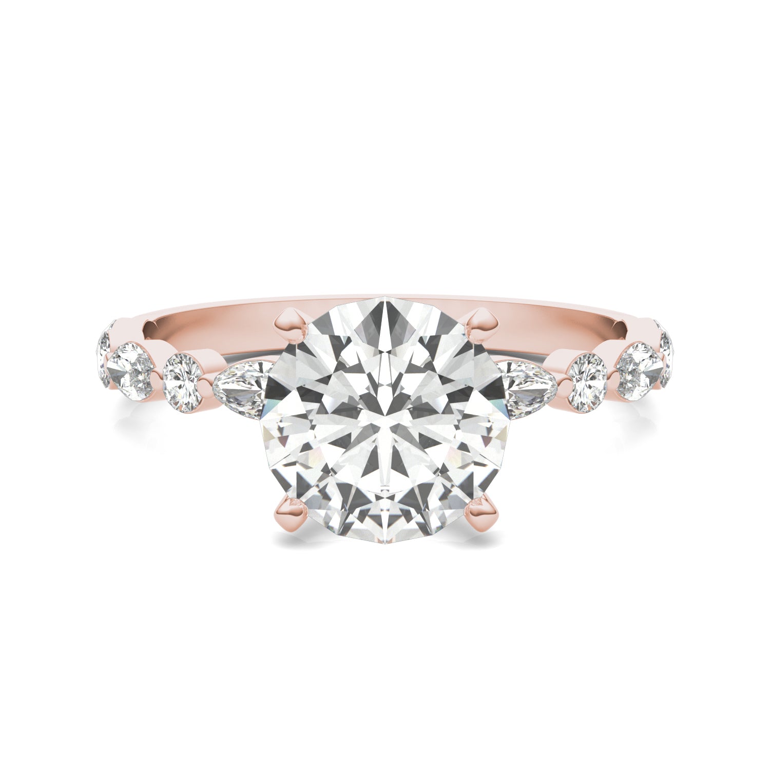 2.44 CTW DEW Round Forever One™ Moissanite Ring