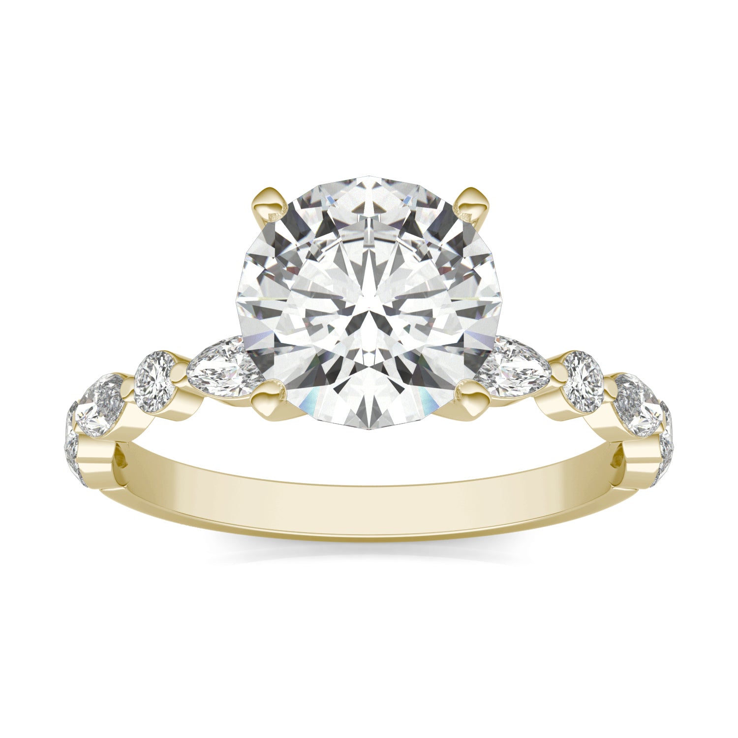 2.44 CTW DEW Round Forever One™ Moissanite Ring