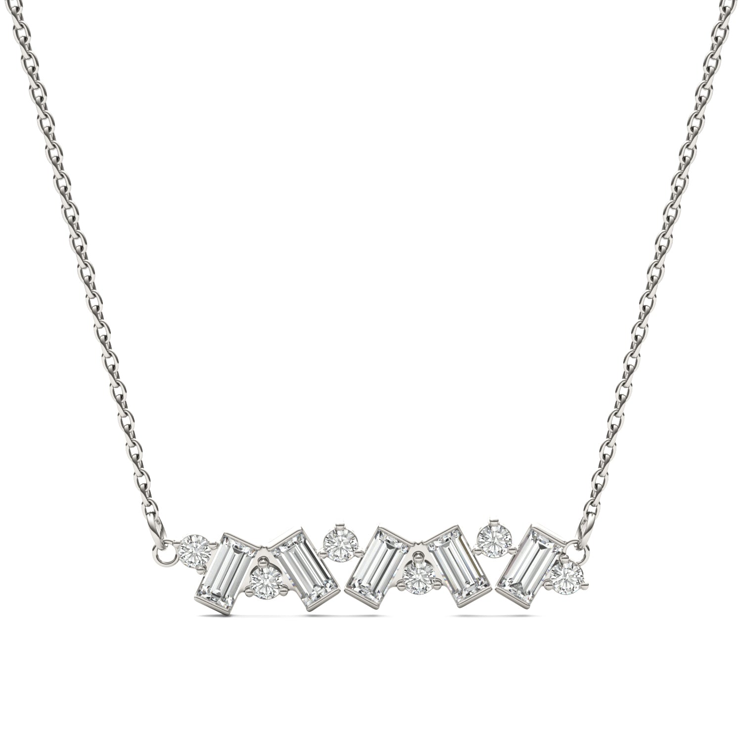 0.72 CTW DEW Straight Baguette Forever Bright™ Moissanite Necklace