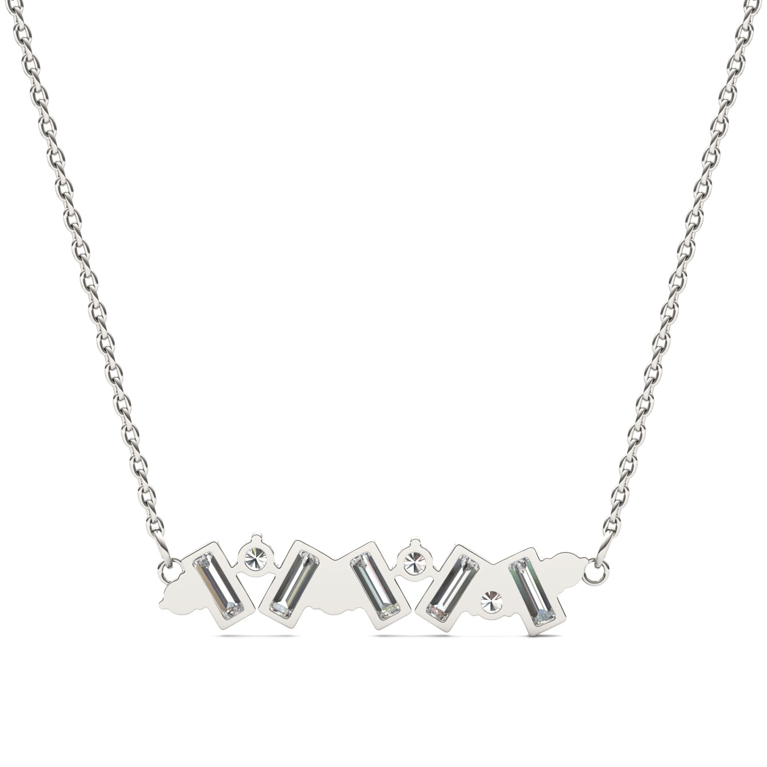 0.72 CTW DEW Straight Baguette Forever Bright™ Moissanite Necklace