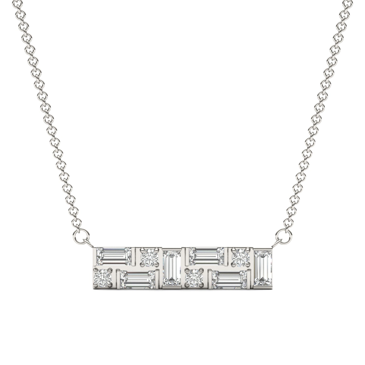 0.82 CTW DEW Straight Baguette Forever Bright™ Moissanite Necklace