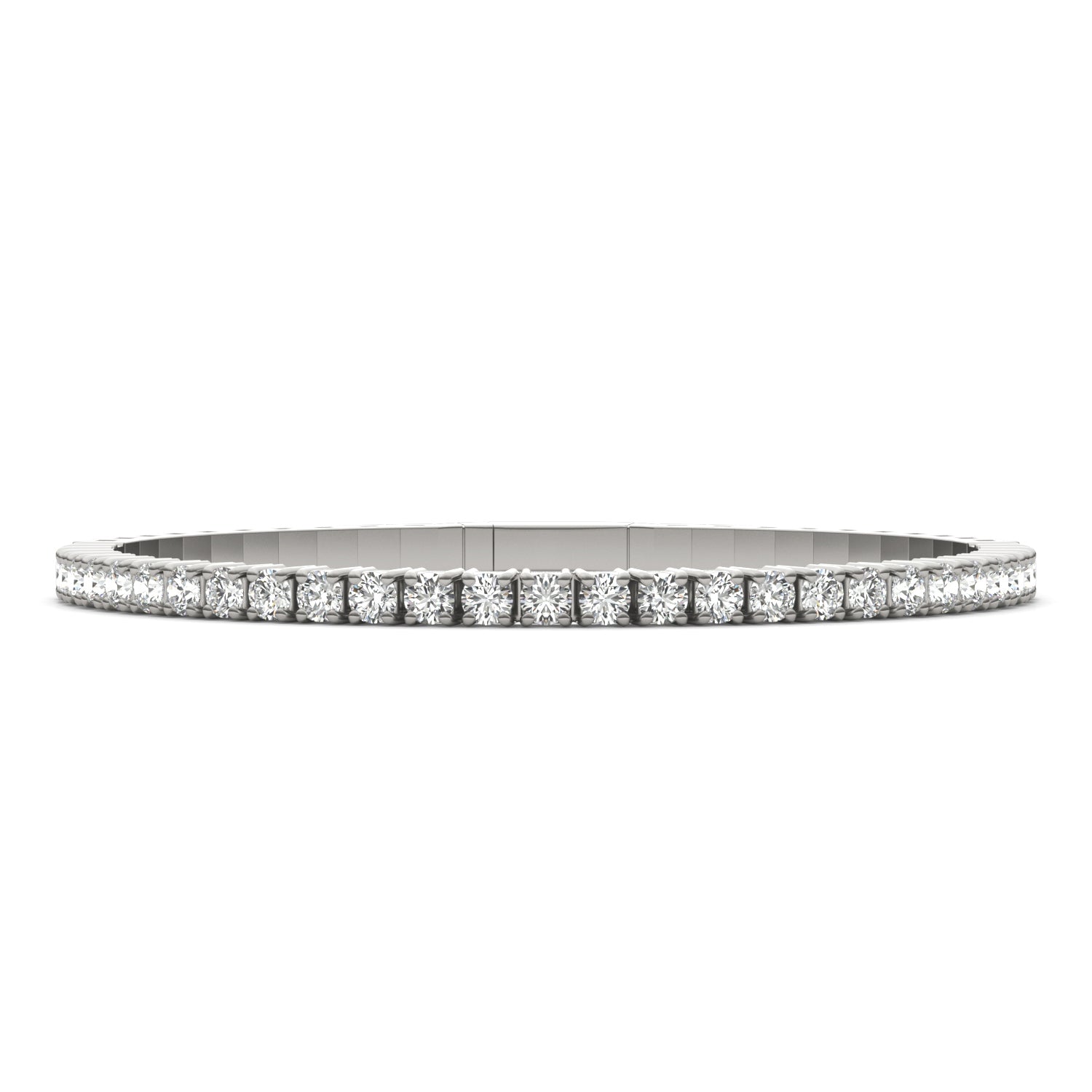 3.10 CTW DEW Round Forever One™ Moissanite Flexible Bangle Bracelet