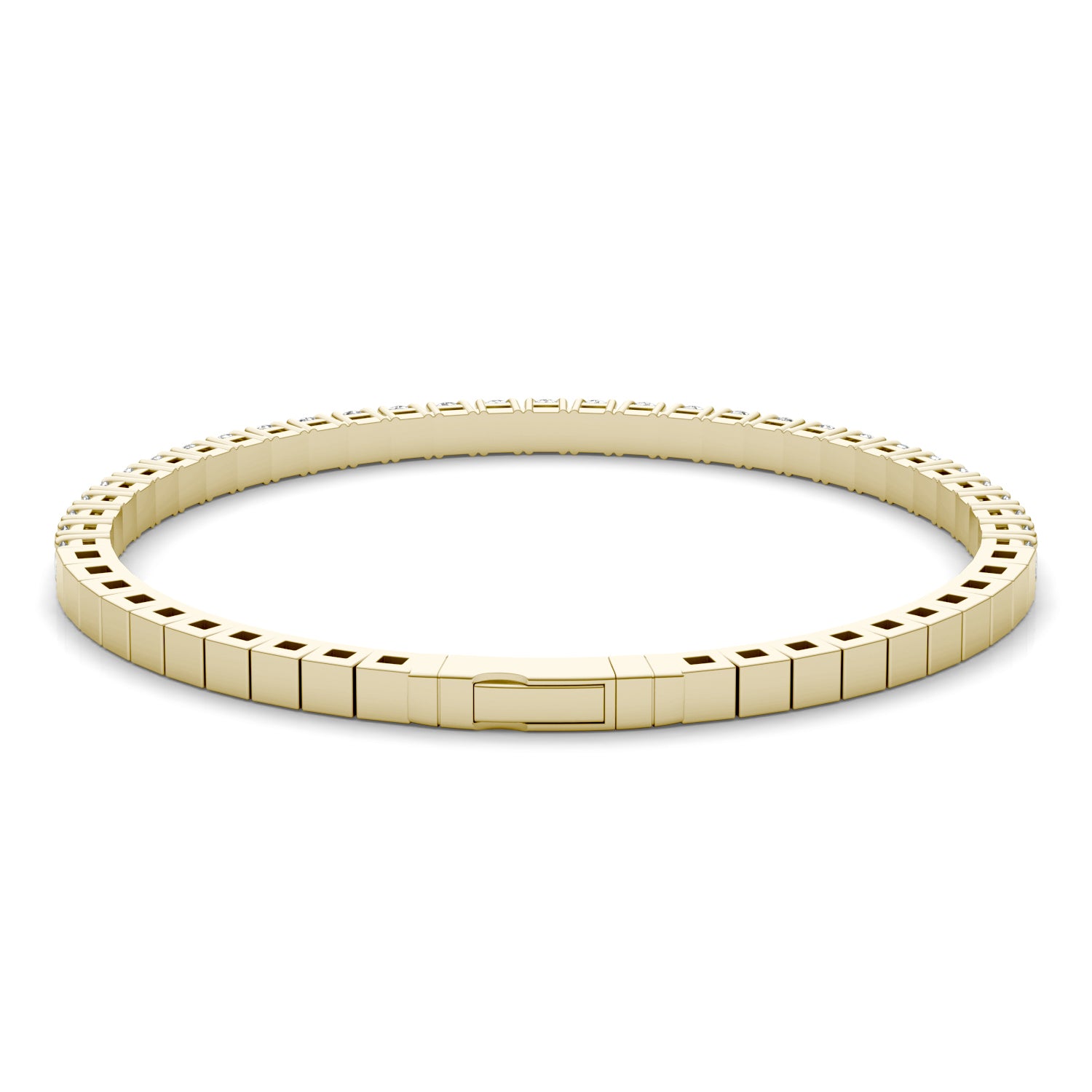 3.10 CTW DEW Round Forever One™ Moissanite Flexible Bangle Bracelet