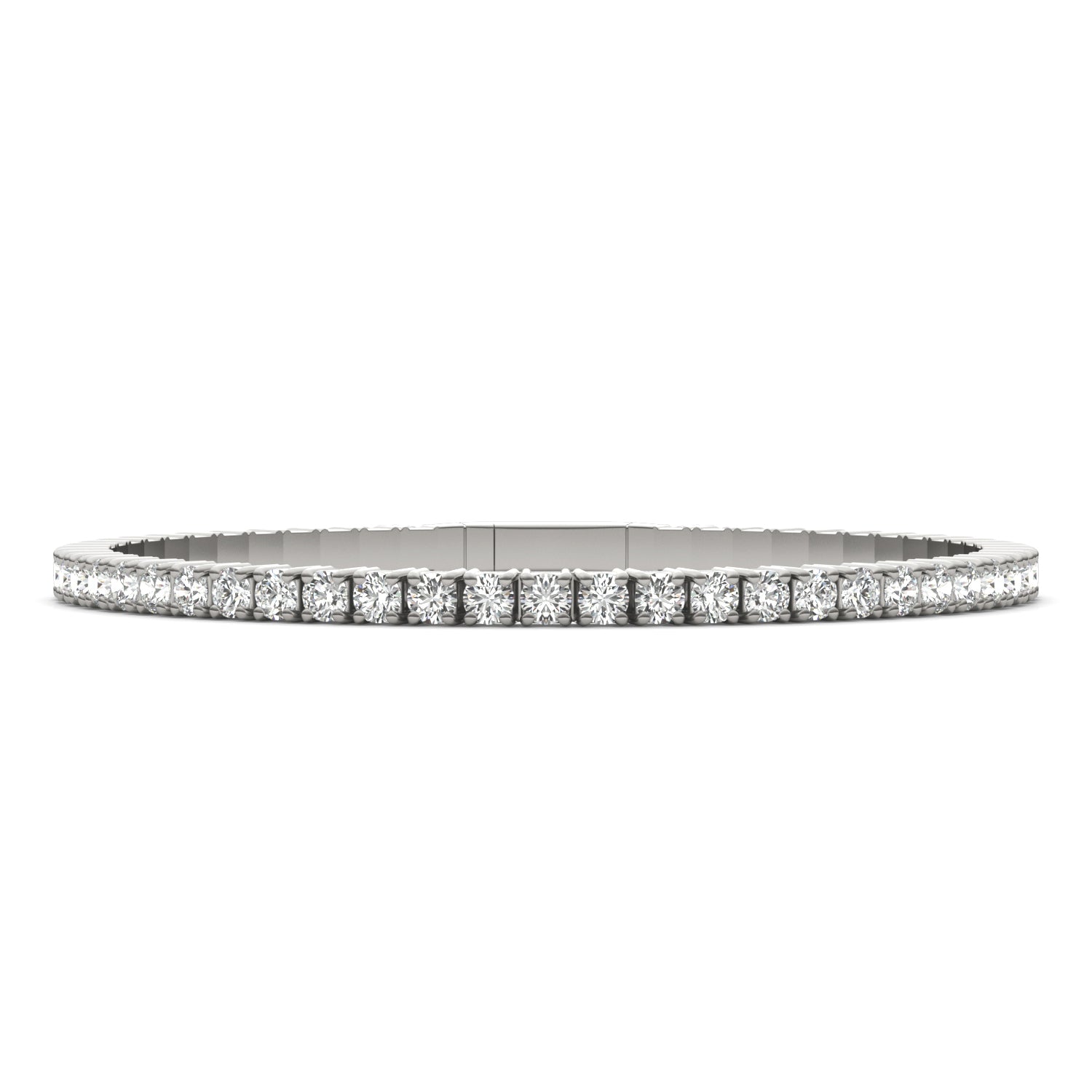 5.30 CTW DEW Round Forever One™ Moissanite Flexible Eternity Bangle Bracelet