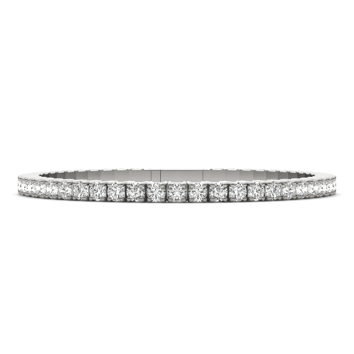 7.52 CTW DEW Round Forever One™ Moissanite Flexible Eternity Bangle Bracelet