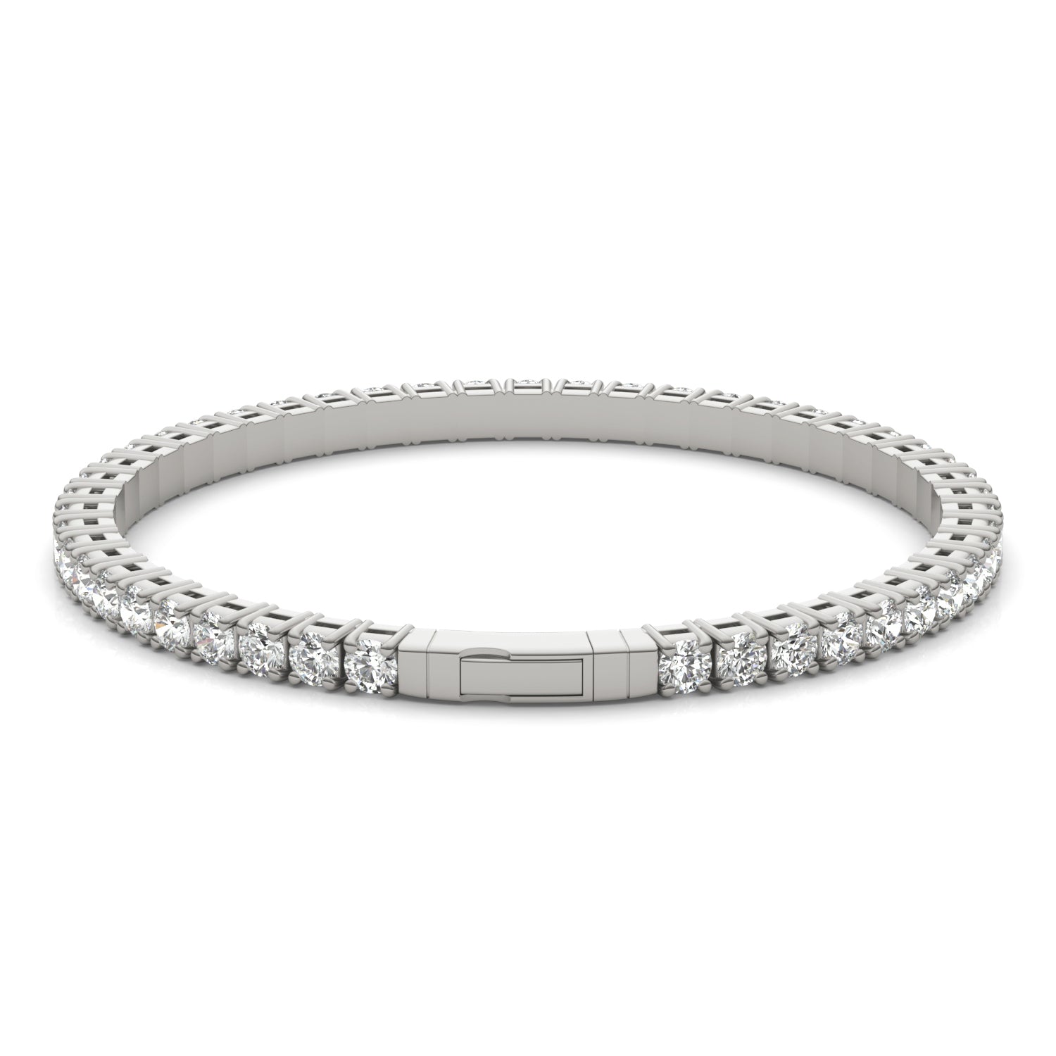 7.52 CTW DEW Round Forever One™ Moissanite Flexible Eternity Bangle Bracelet