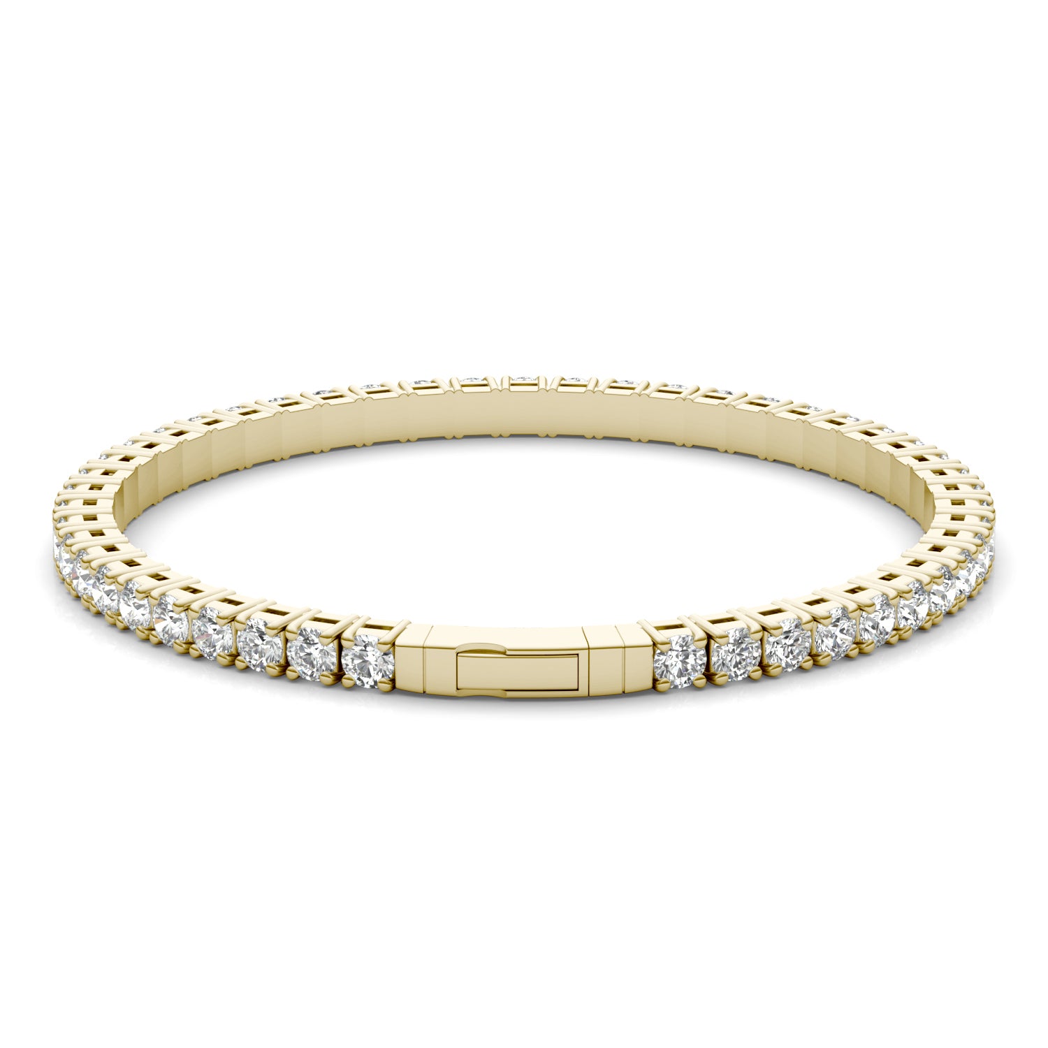 7.52 CTW DEW Round Forever One™ Moissanite Flexible Eternity Bangle Bracelet