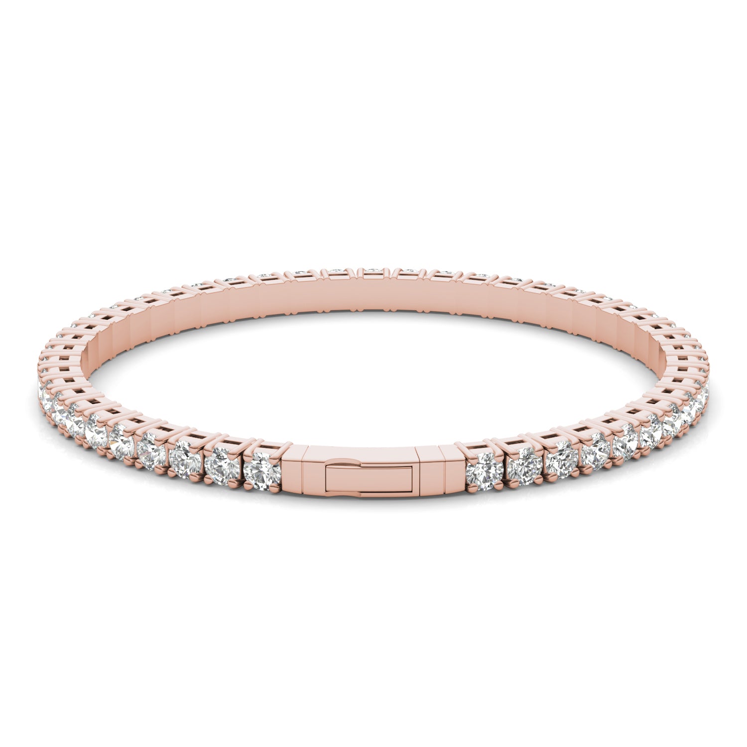 7.52 CTW DEW Round Forever One™ Moissanite Flexible Eternity Bangle Bracelet