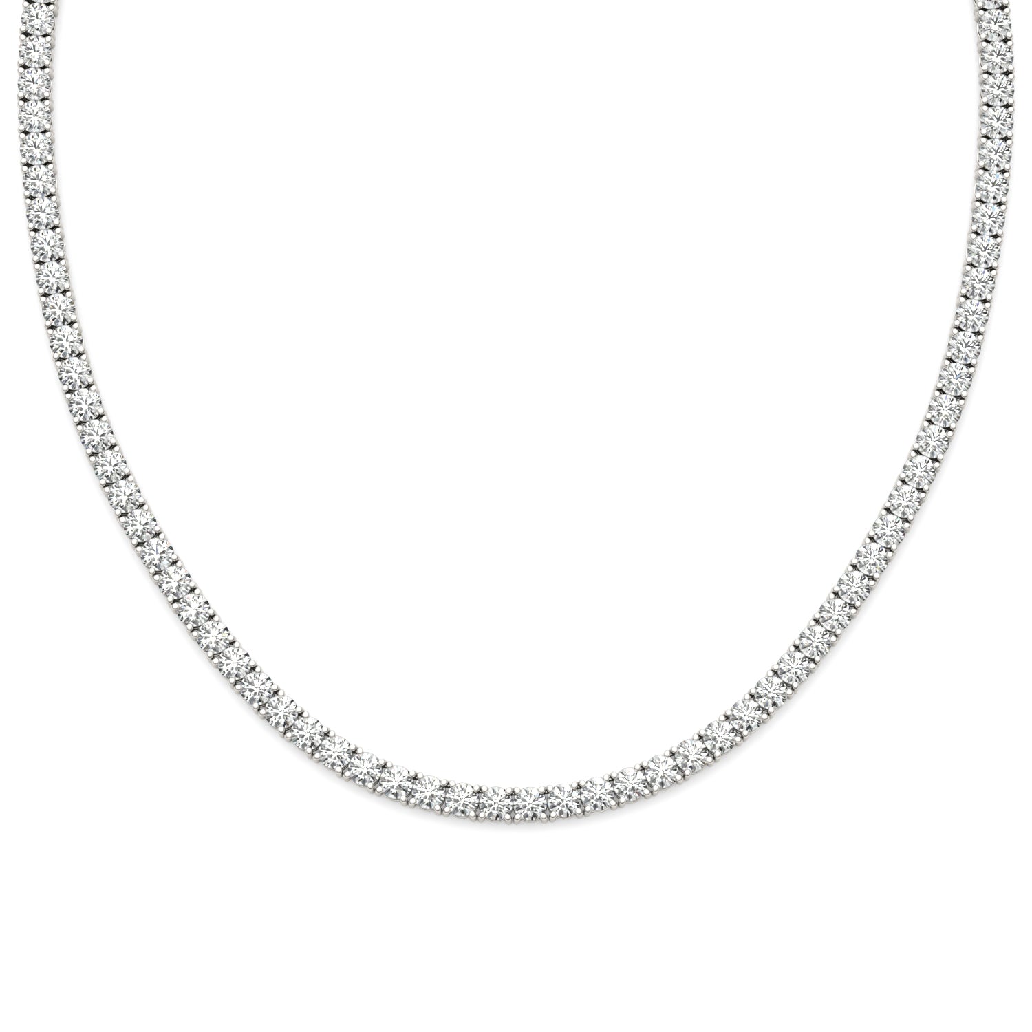 22.72 CTW DEW Round Forever One™ Moissanite Tennis Necklace