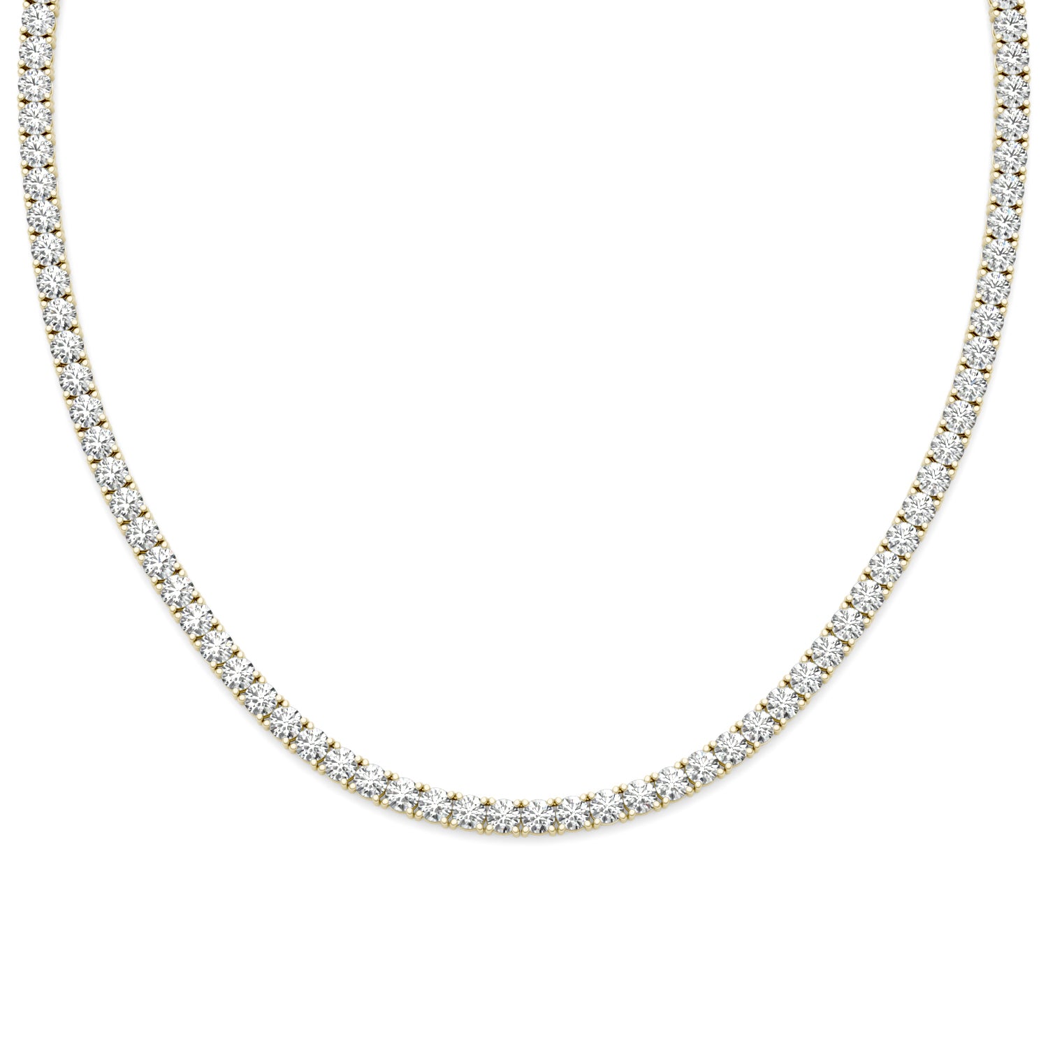 22.72 CTW DEW Round Forever One™ Moissanite Tennis Necklace