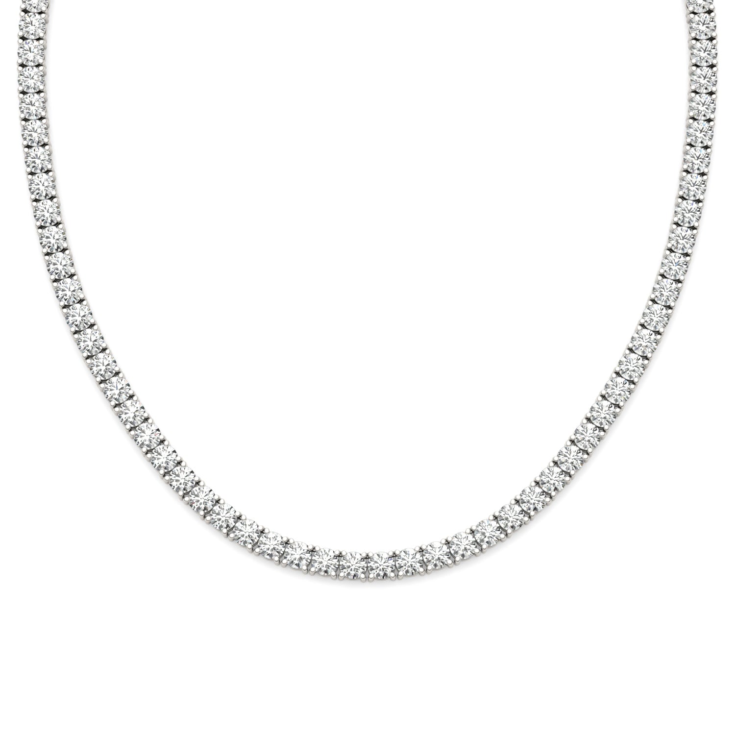20.47 CTW DEW Round Forever One™ Moissanite Tennis Necklace