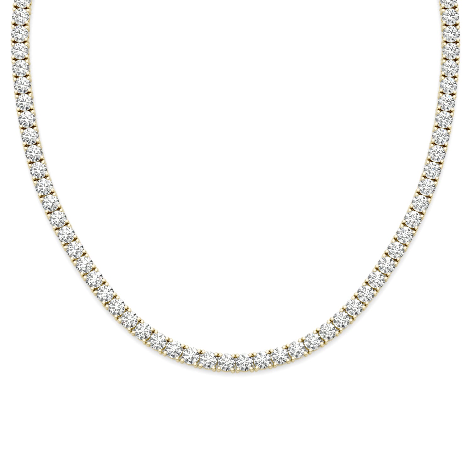 29.44 CTW DEW Round Forever One™ Moissanite Tennis Necklace