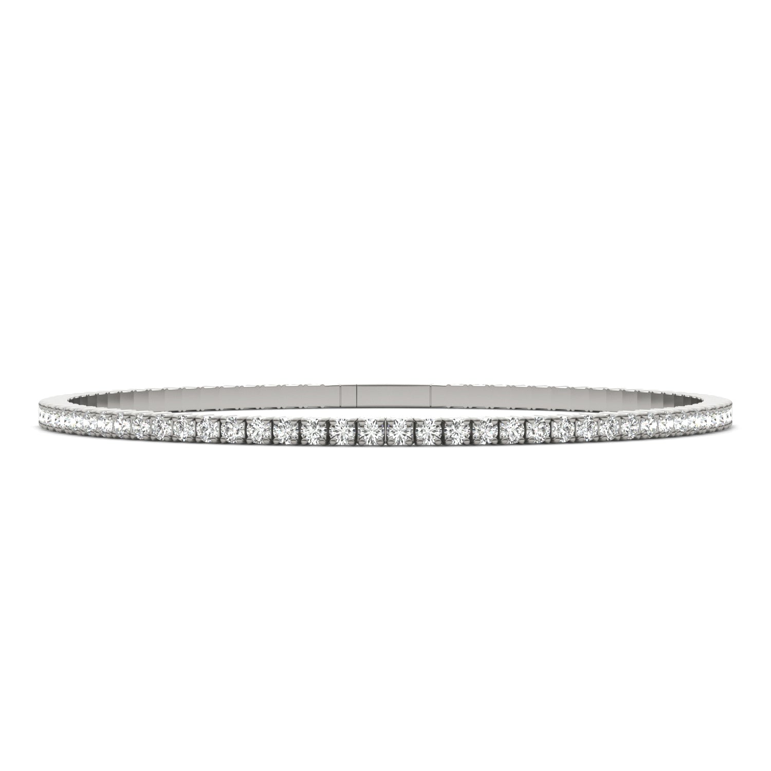 2 1/4 CTW Round Caydia® Lab Grown Diamond Flexible Eternity Bangle Bracelet