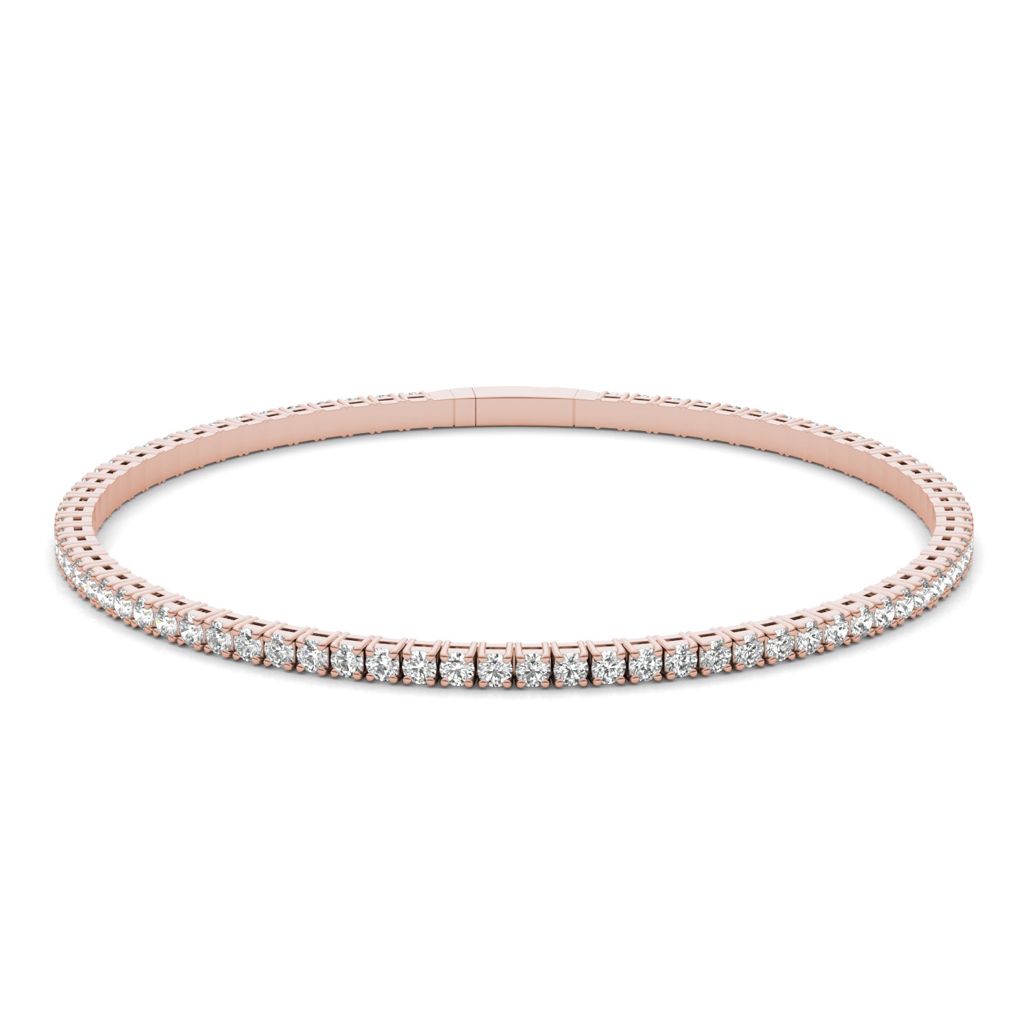 2 1/4 CTW Round Caydia® Lab Grown Diamond Flexible Eternity Bangle Bracelet