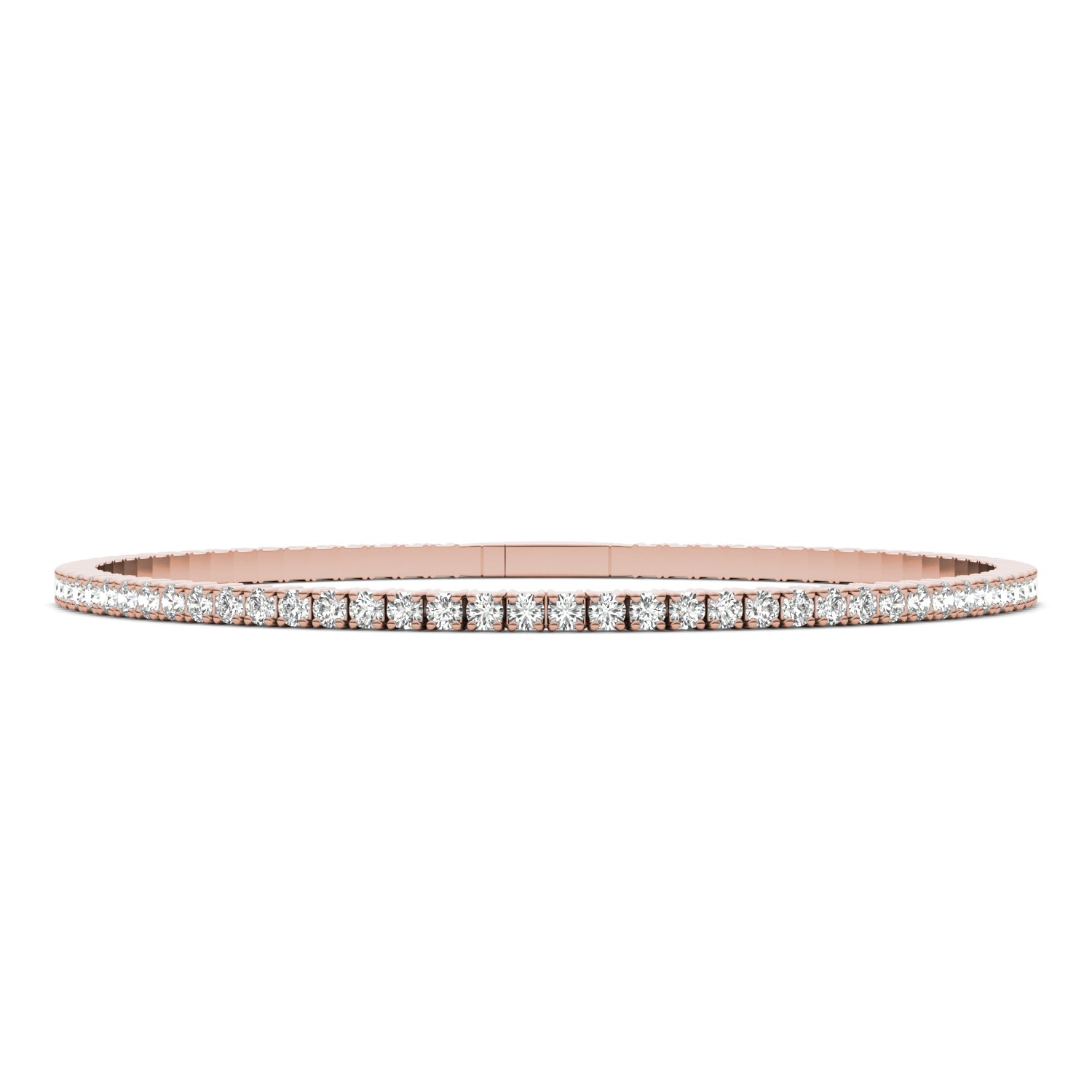 2 1/4 CTW Round Caydia® Lab Grown Diamond Flexible Eternity Bangle Bracelet