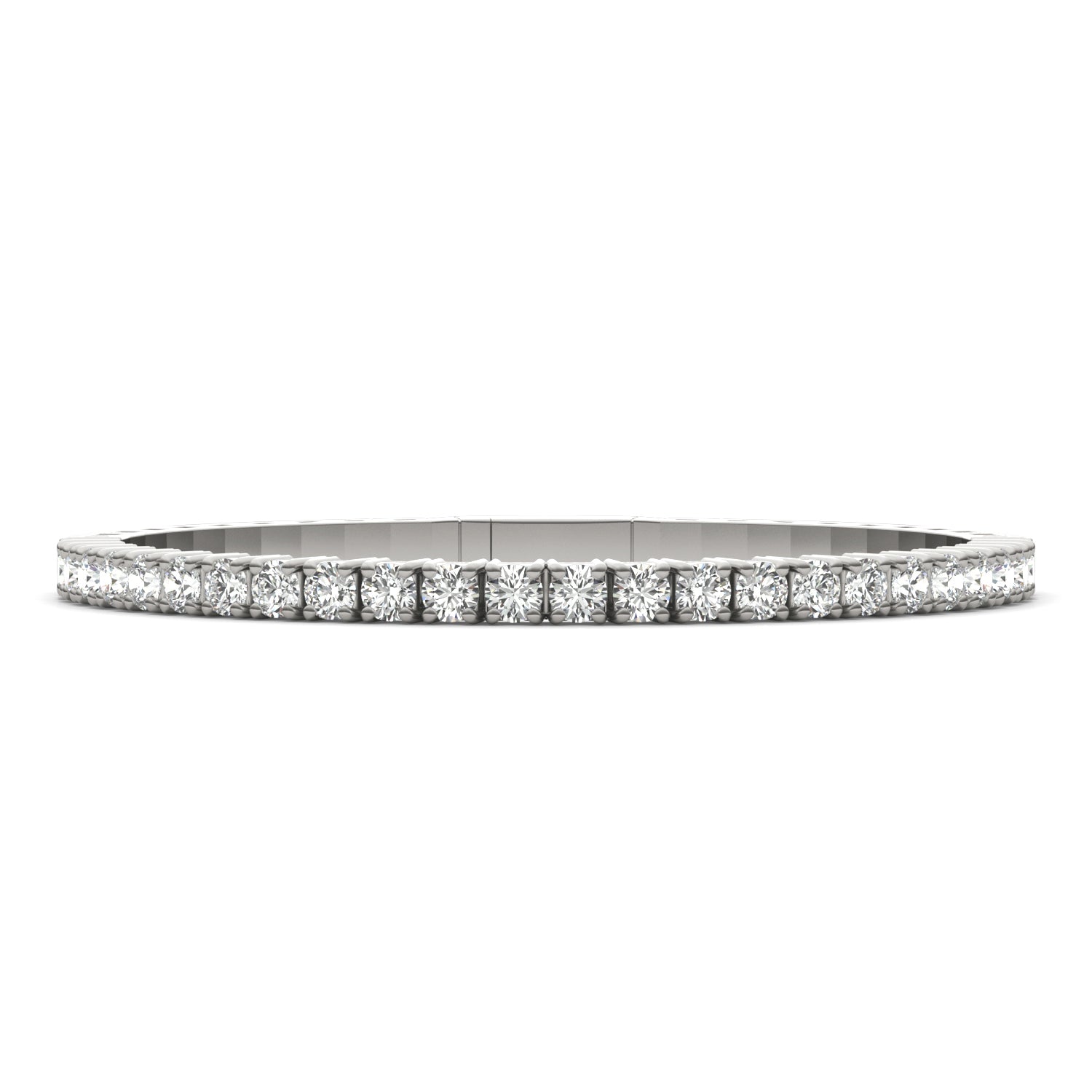 4.16 CTW DEW Round Forever One™ Moissanite Flexible Bangle Bracelet