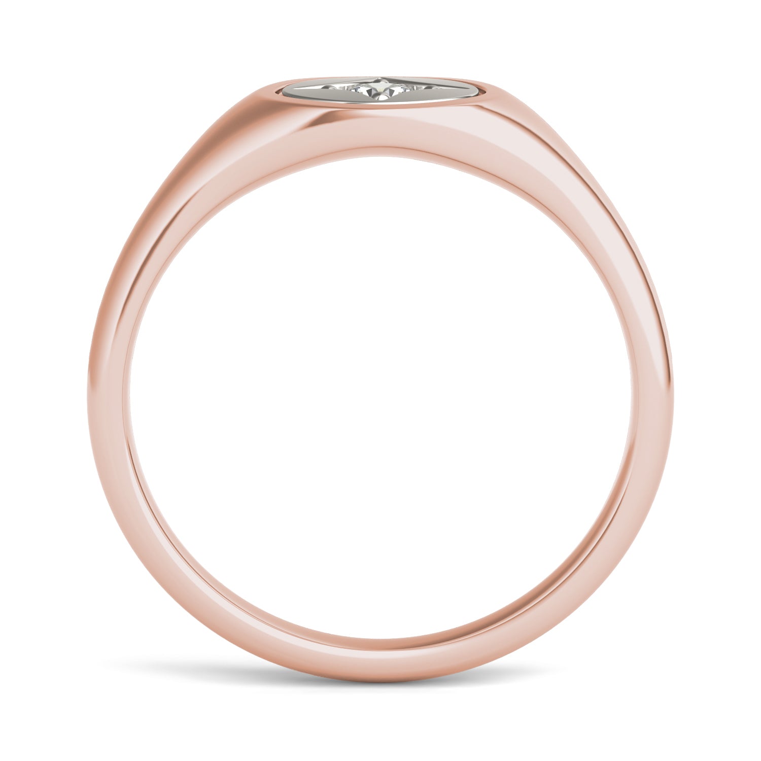 1/10 CTW Round Caydia® Lab Grown Diamond Signature Star Signet Ring