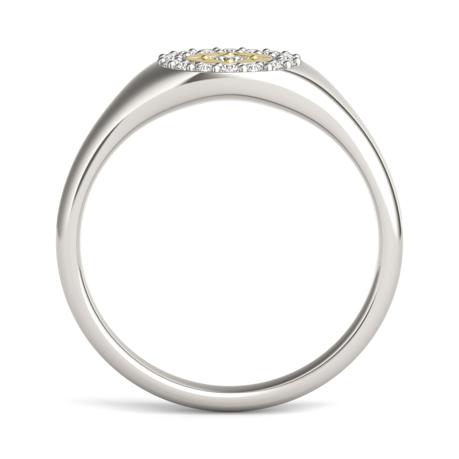 1/5 CTW Round Caydia® Lab Grown Diamond Signature Star Halo Signet Ring