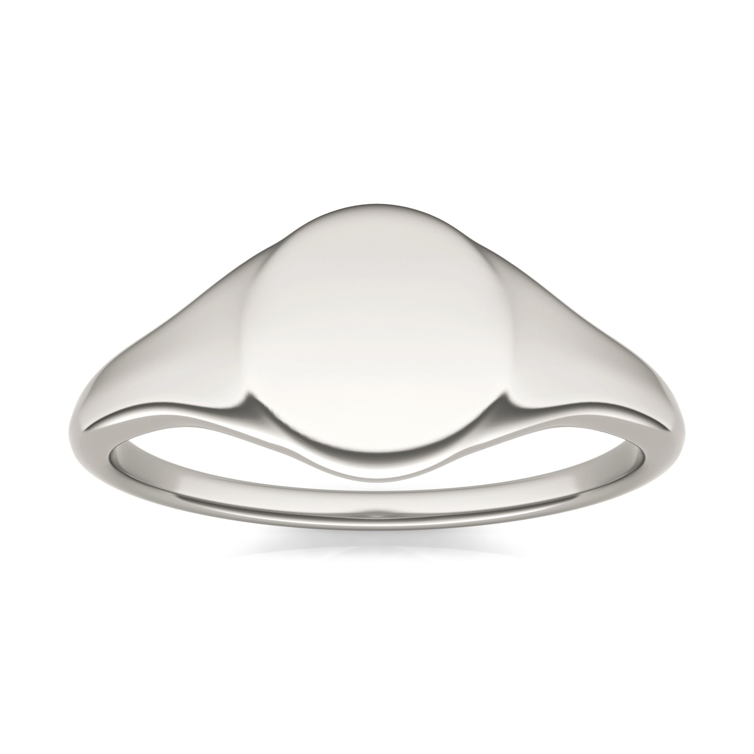 0.01 CTW DEW Round Caydia® Lab Grown Diamond Signature Round Initial Signet Ring