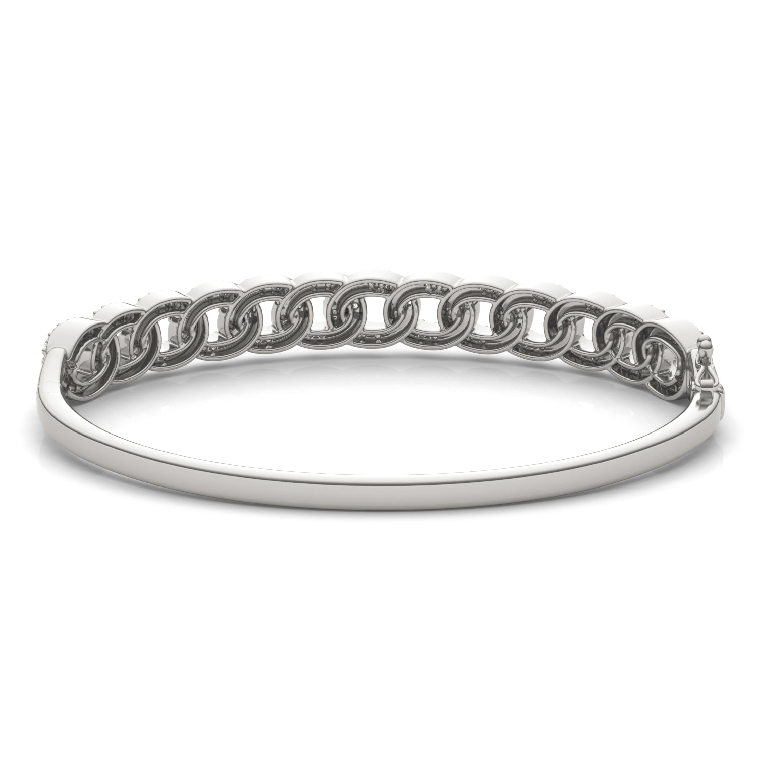 1 3/4 CTW Round Caydia® Lab Grown Diamond Chain Link Bangle Bracelet
