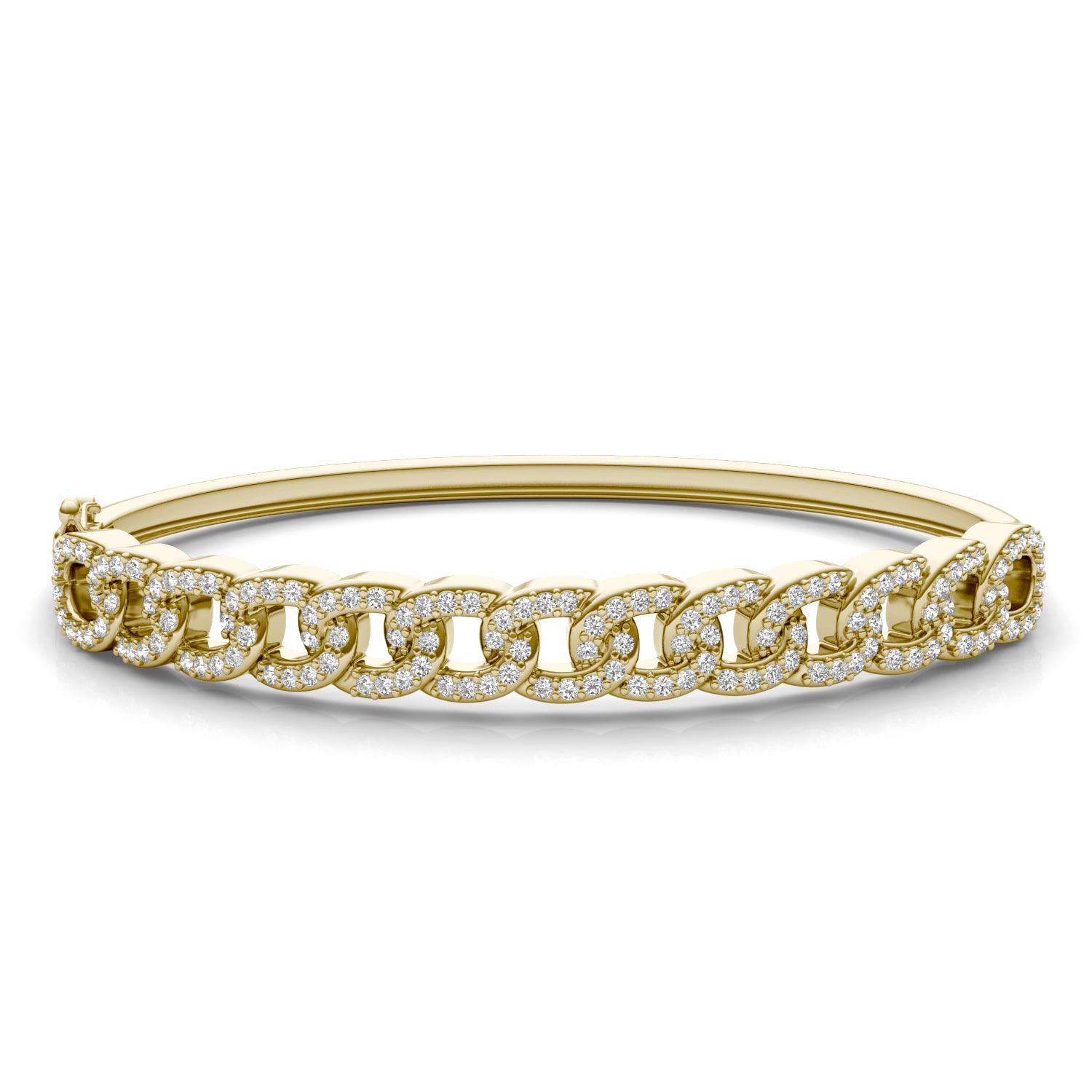 1 3/4 CTW Round Caydia® Lab Grown Diamond Chain Link Bangle Bracelet