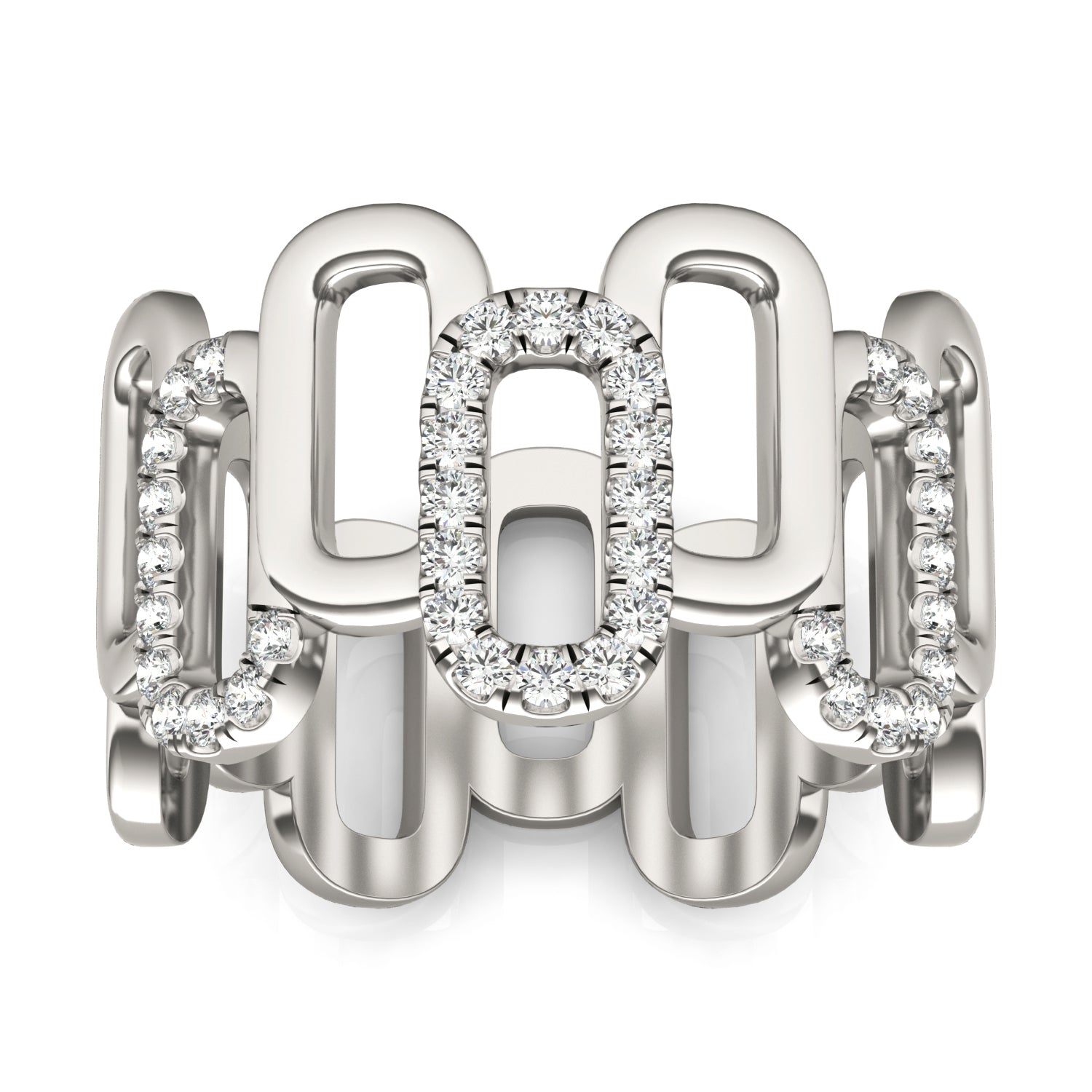 3/8 CTW Round Caydia® Lab Grown Diamond Alternating Ring