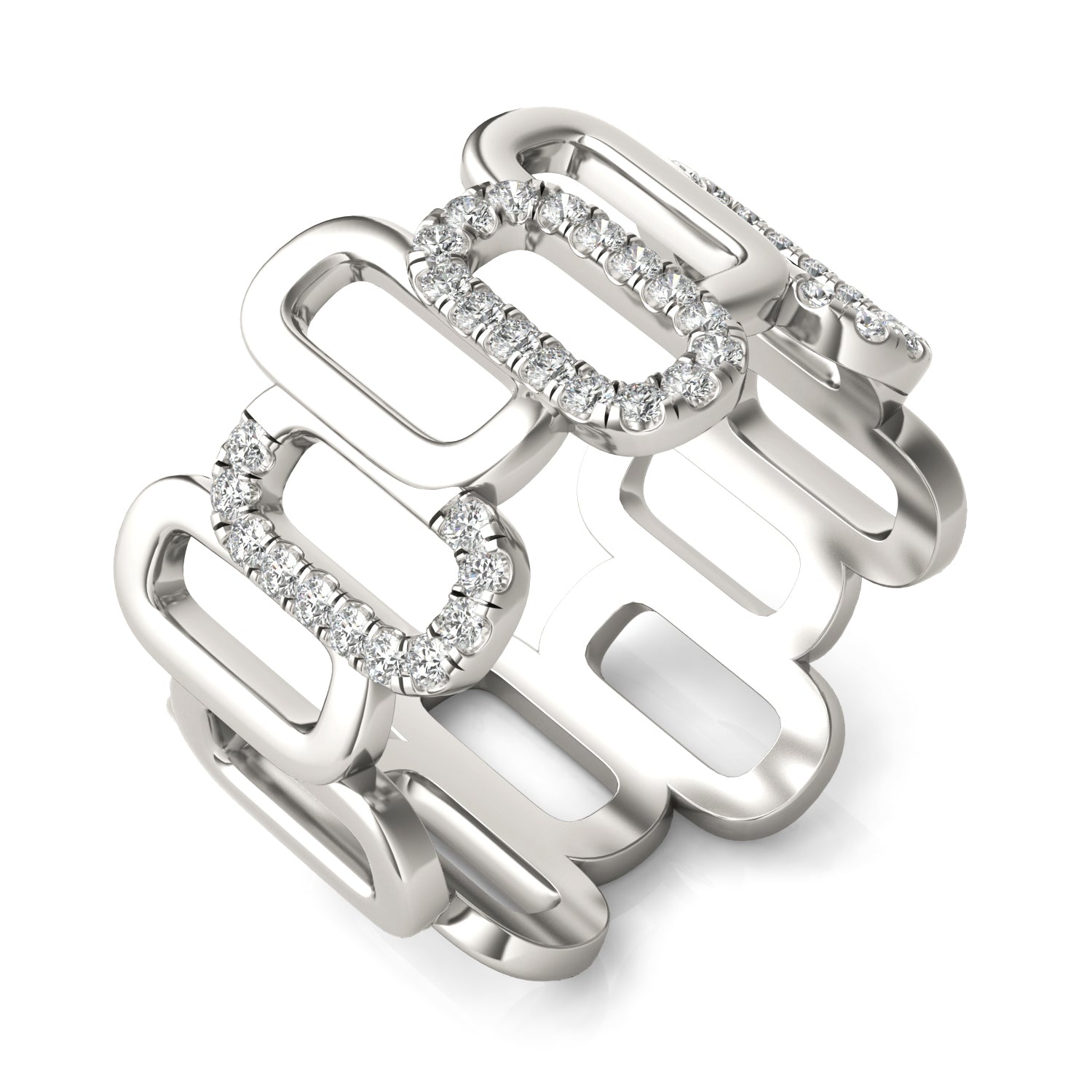 3/8 CTW Round Caydia® Lab Grown Diamond Alternating Ring