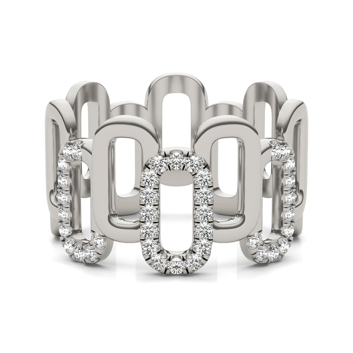 3/8 CTW Round Caydia® Lab Grown Diamond Alternating Ring