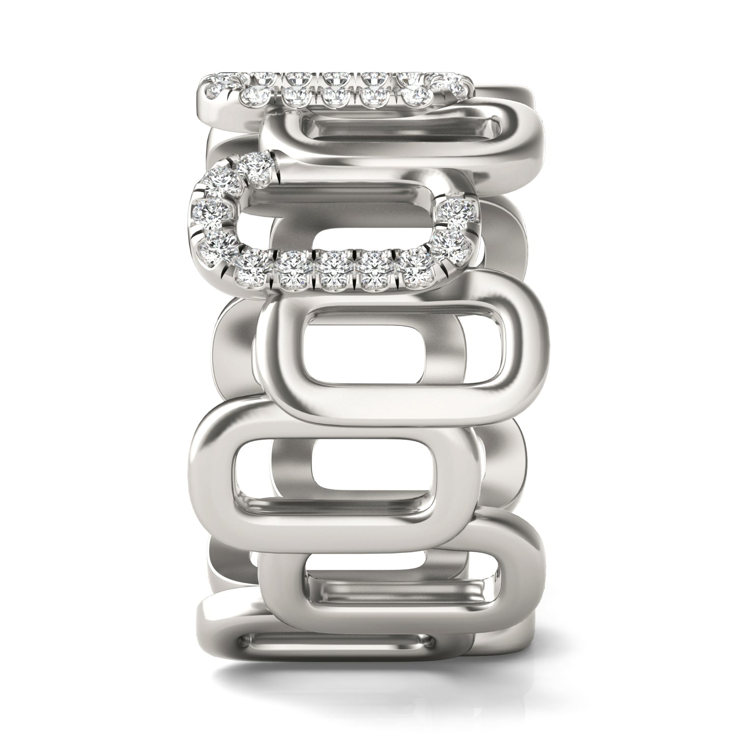 3/8 CTW Round Caydia® Lab Grown Diamond Alternating Ring