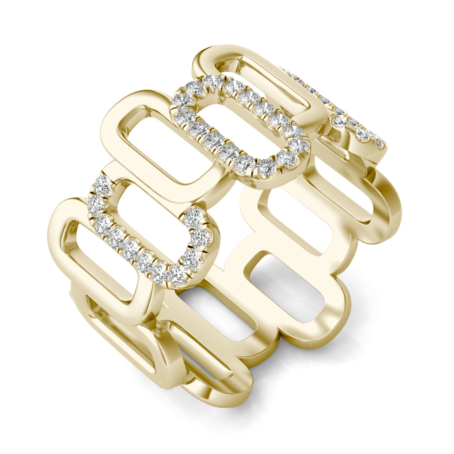 3/8 CTW Round Caydia® Lab Grown Diamond Alternating Ring