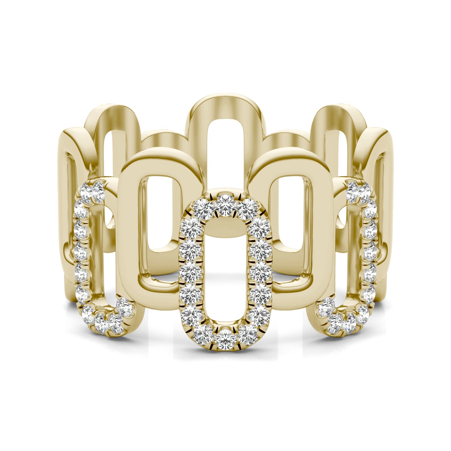 3/8 CTW Round Caydia® Lab Grown Diamond Alternating Ring