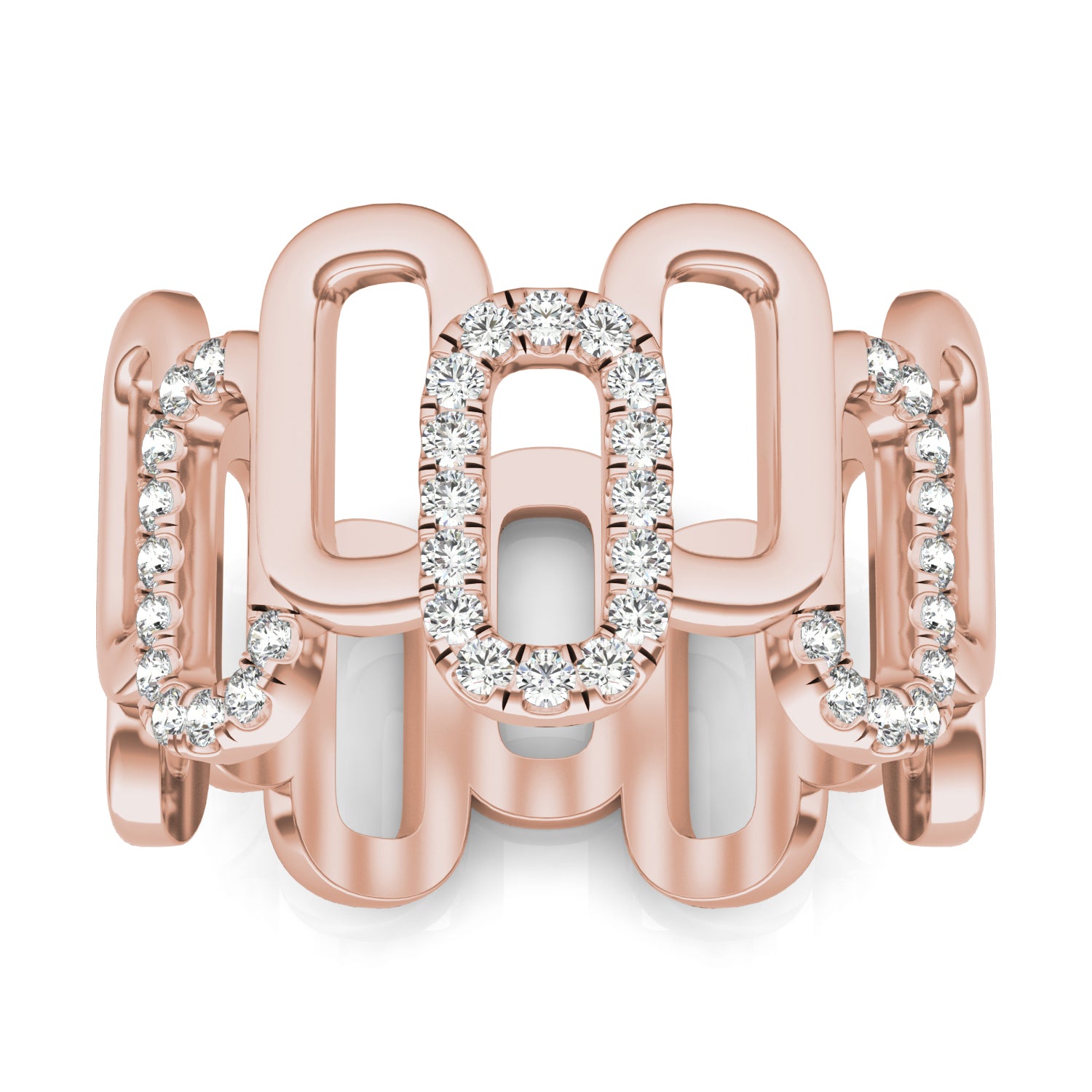 3/8 CTW Round Caydia® Lab Grown Diamond Alternating Ring