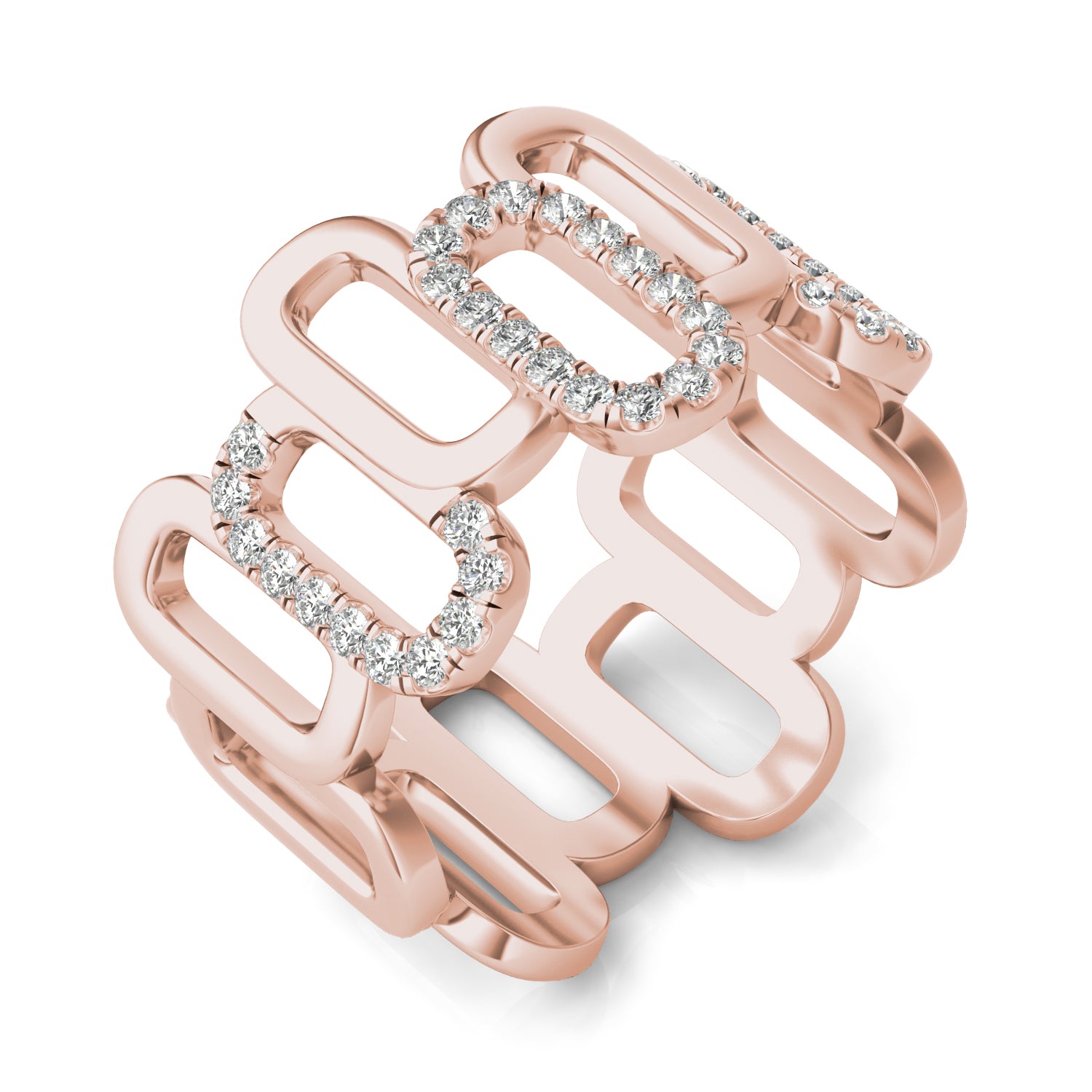 3/8 CTW Round Caydia® Lab Grown Diamond Alternating Ring