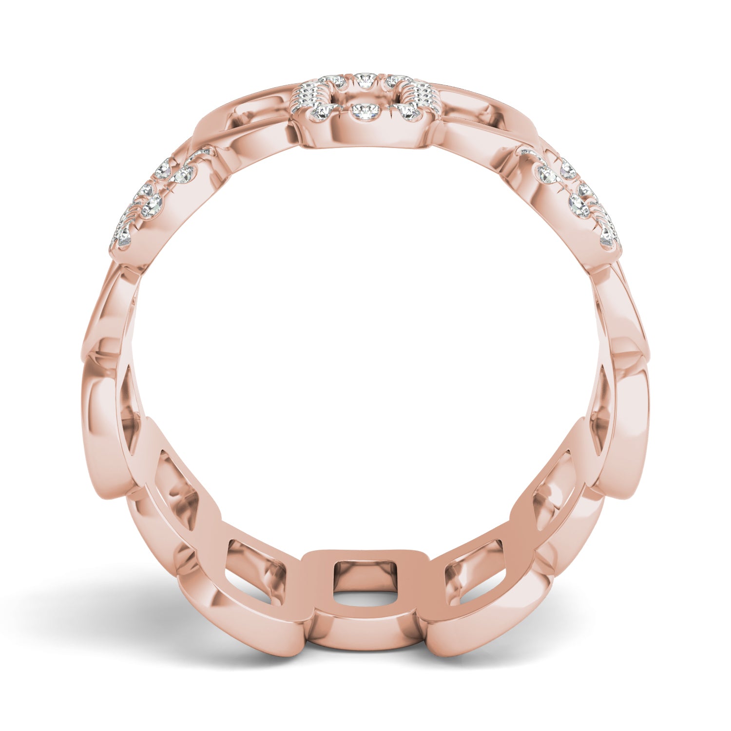 3/8 CTW Round Caydia® Lab Grown Diamond Alternating Ring