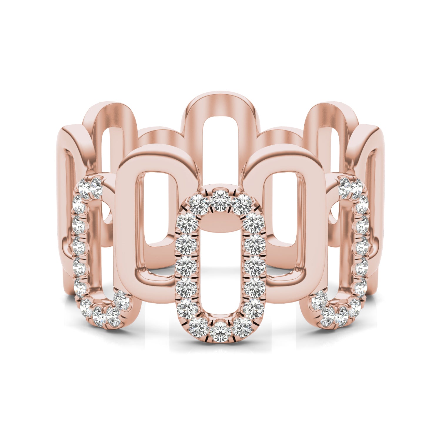 3/8 CTW Round Caydia® Lab Grown Diamond Alternating Ring