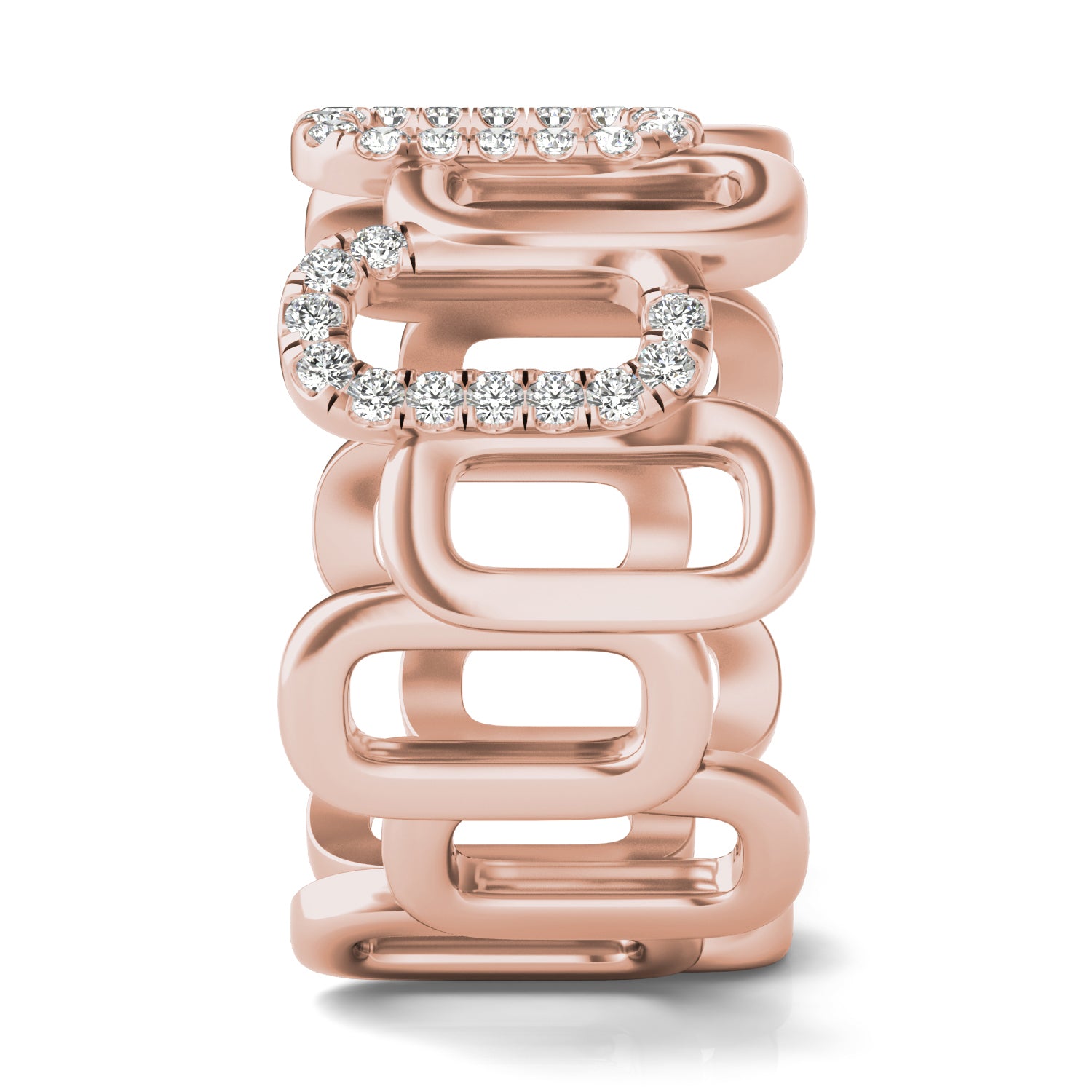 3/8 CTW Round Caydia® Lab Grown Diamond Alternating Ring