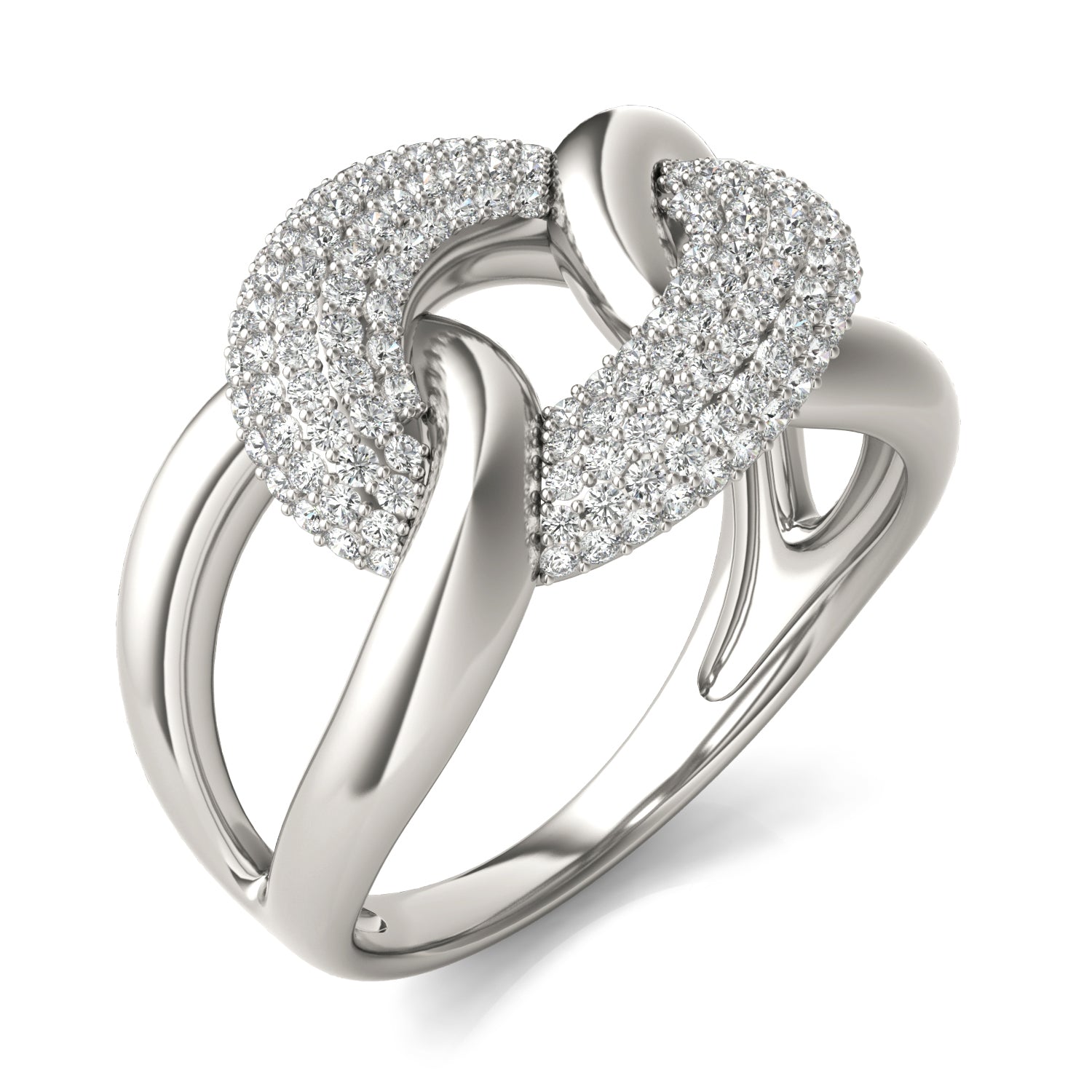 1/2 CTW Round Caydia® Lab Grown Diamond Accented Chain Ring