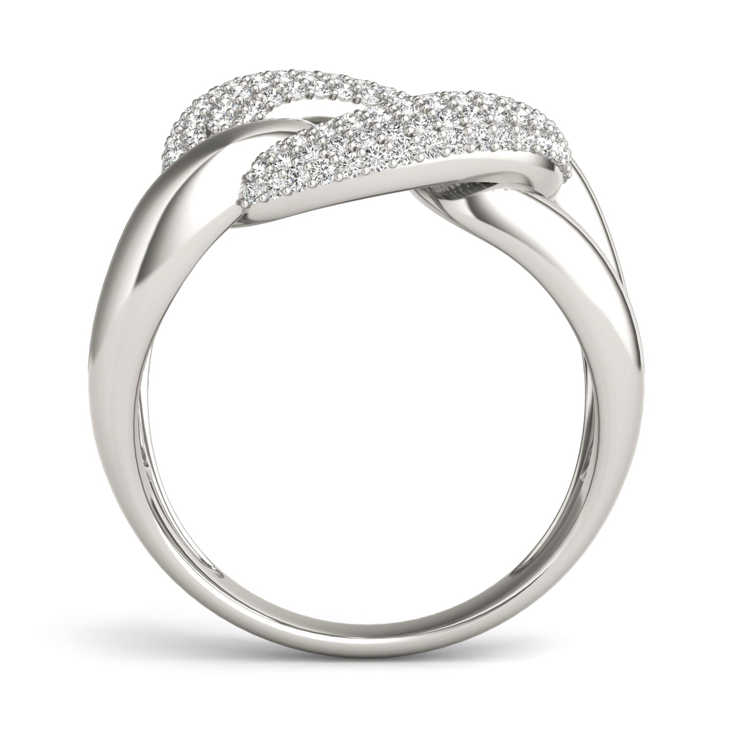 1/2 CTW Round Caydia® Lab Grown Diamond Accented Chain Ring