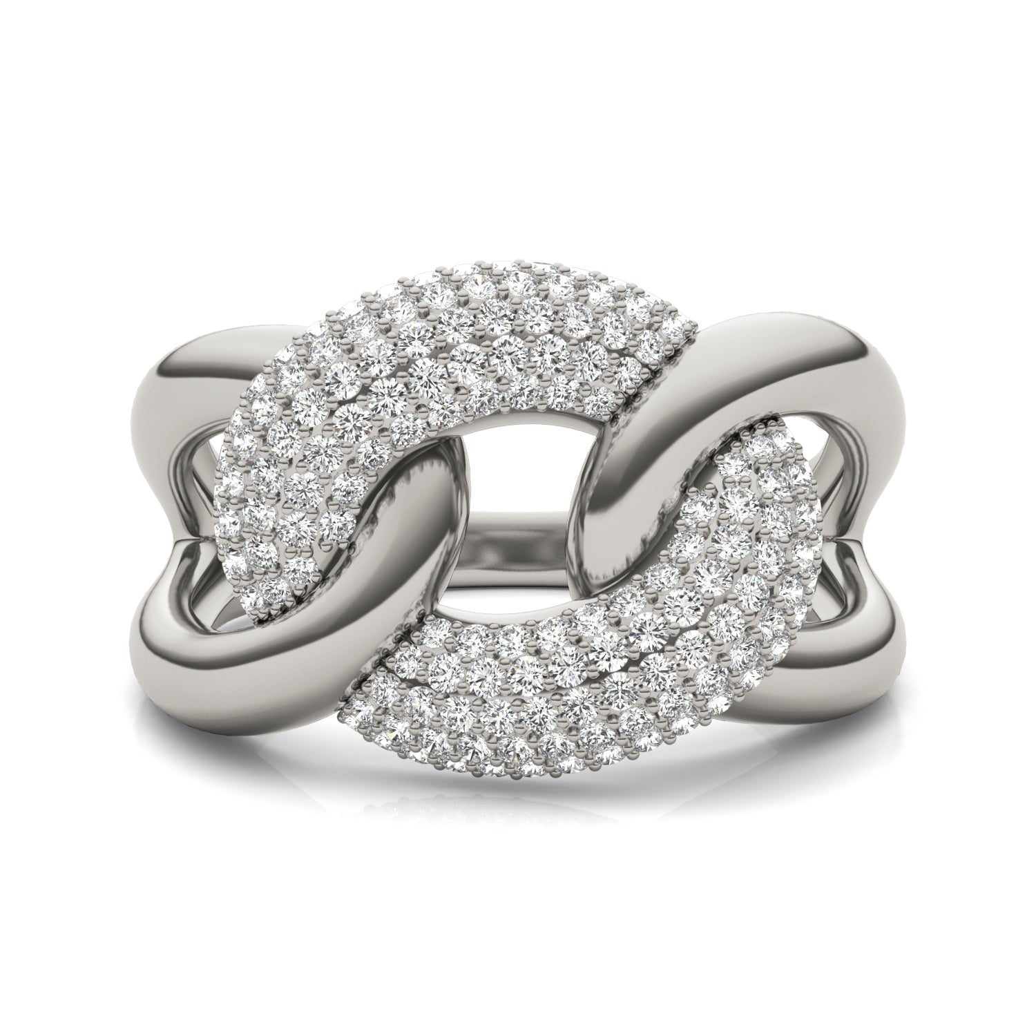 1/2 CTW Round Caydia® Lab Grown Diamond Accented Chain Ring