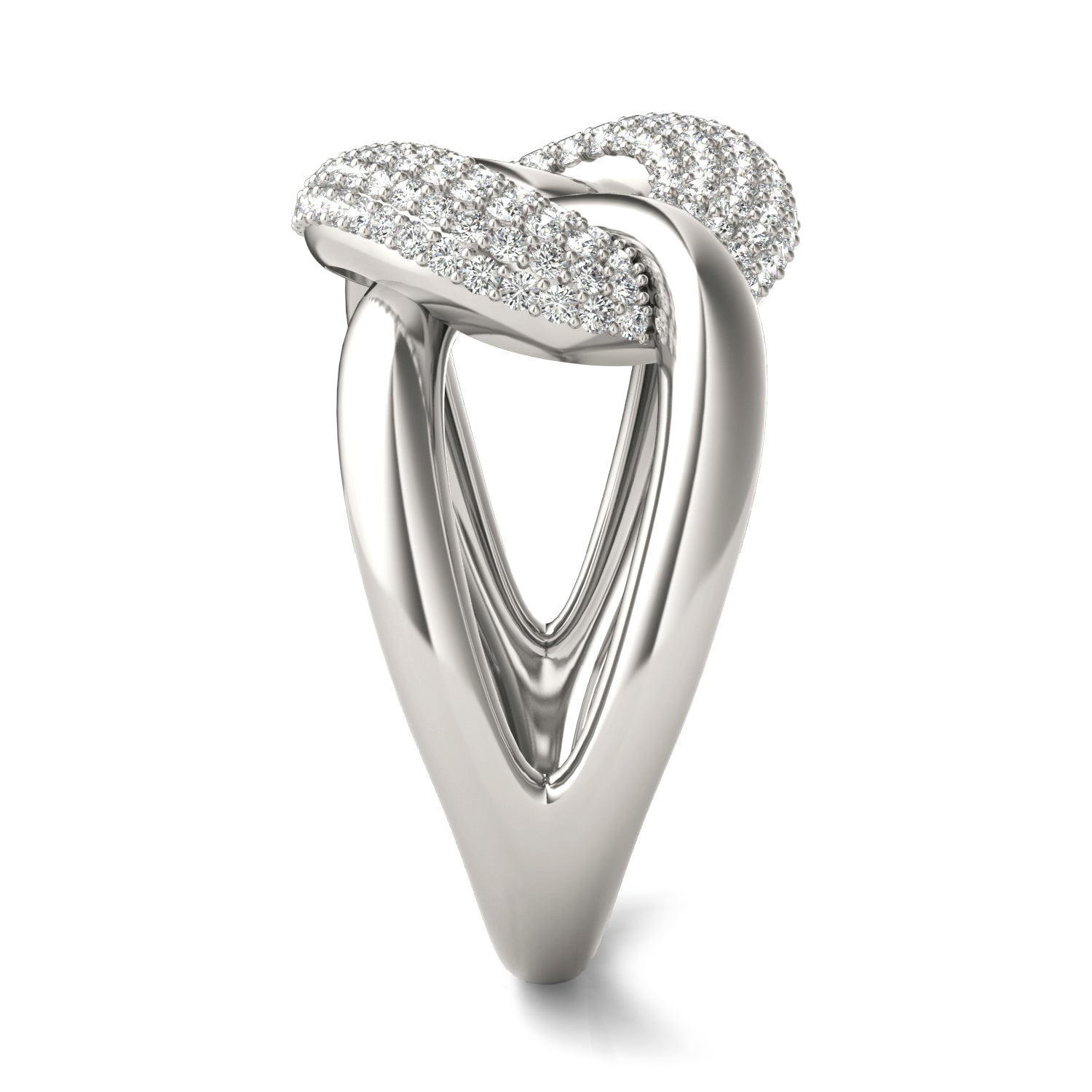 1/2 CTW Round Caydia® Lab Grown Diamond Accented Chain Ring