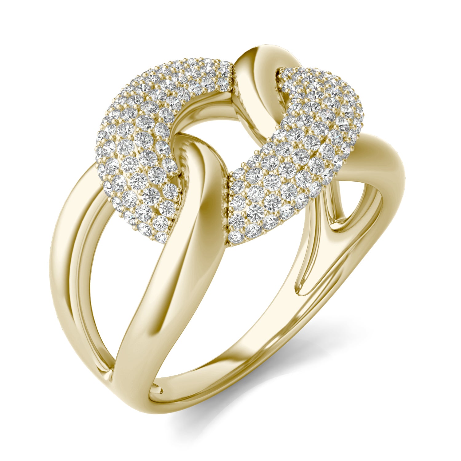 1/2 CTW Round Caydia® Lab Grown Diamond Accented Chain Ring