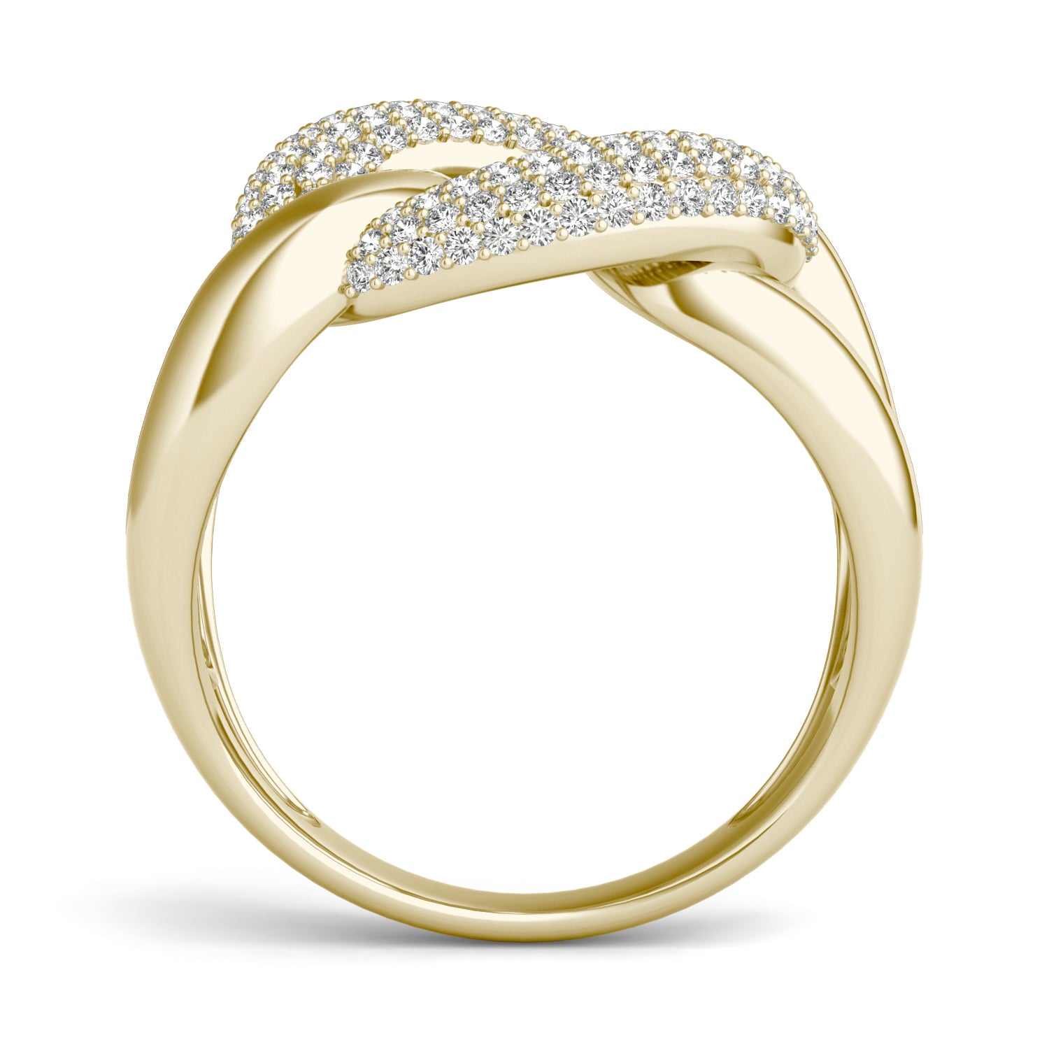 1/2 CTW Round Caydia® Lab Grown Diamond Accented Chain Ring