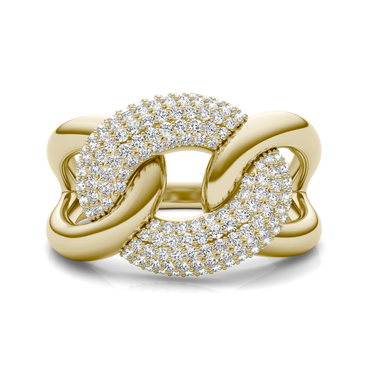 1/2 CTW Round Caydia® Lab Grown Diamond Accented Chain Ring