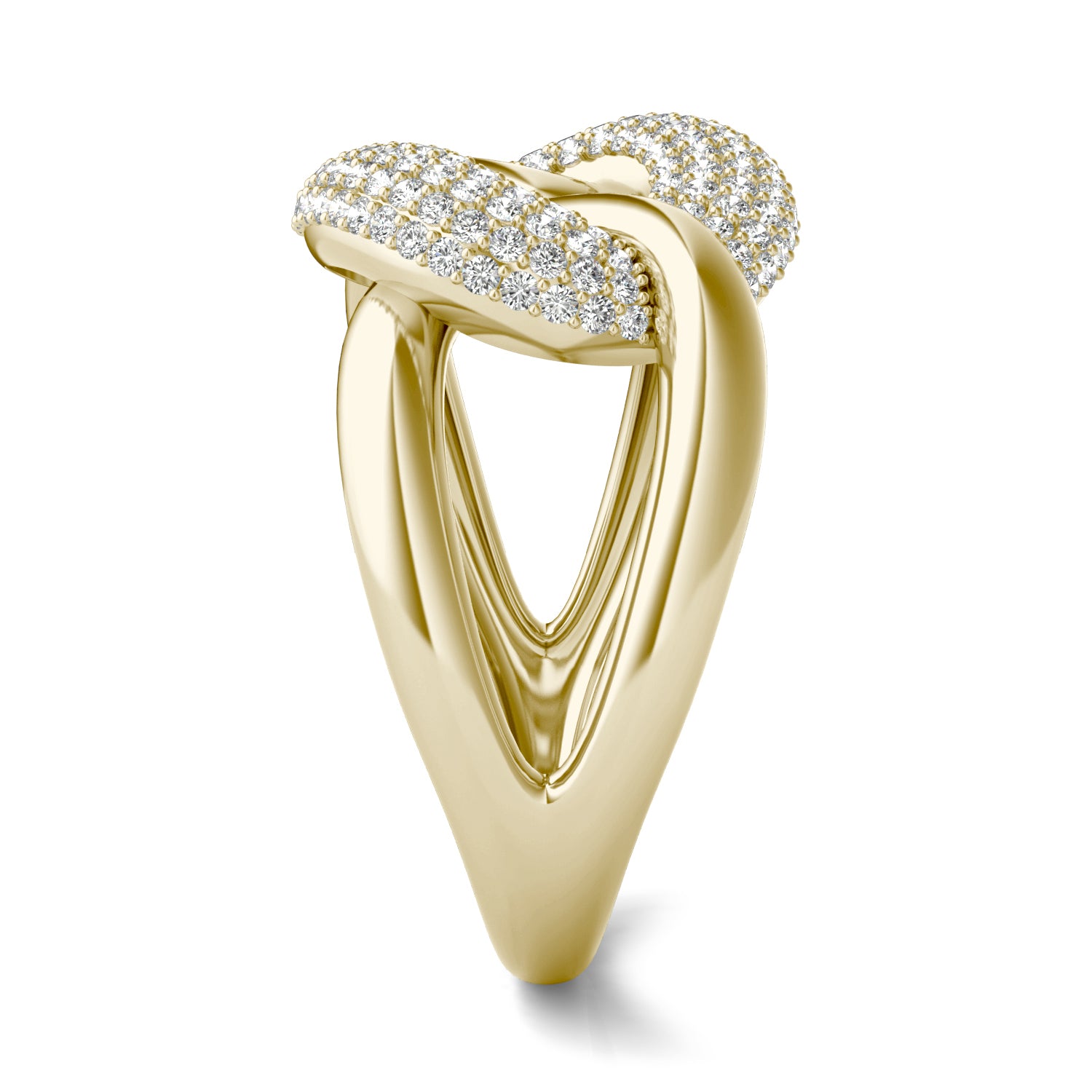 1/2 CTW Round Caydia® Lab Grown Diamond Accented Chain Ring